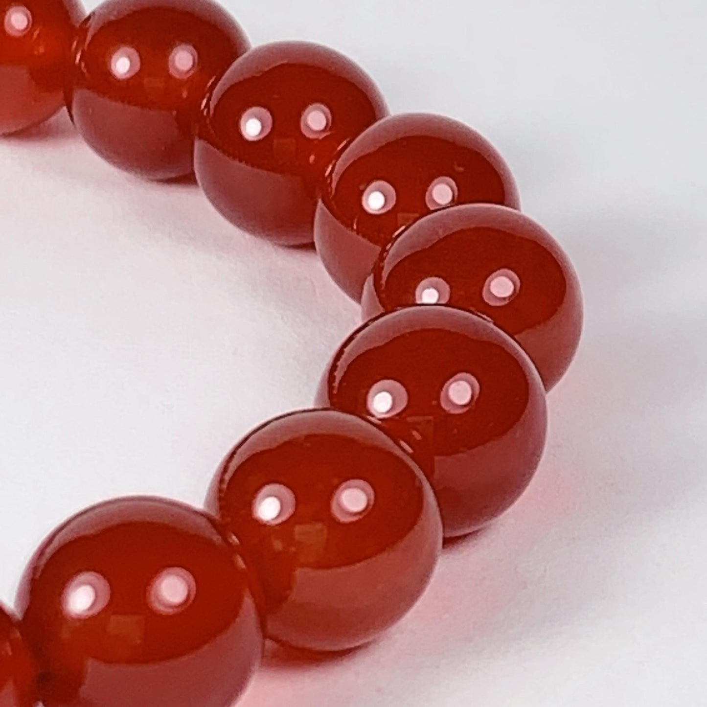 Red Agate Stretch Bracelet: AAA Grade Gemstone, Handmade in USA