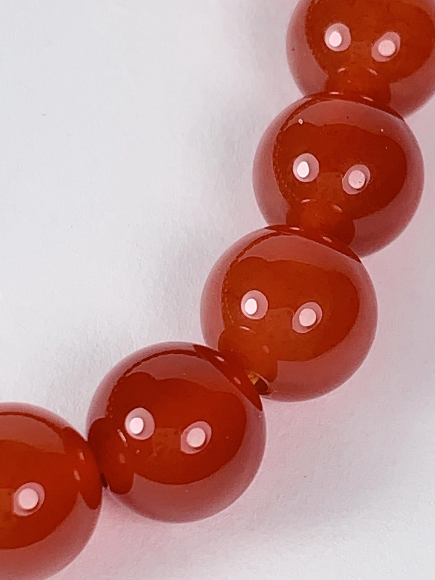 Red Agate Stretch Bracelet: AAA Grade Natural Gemstone, Handmade in USA