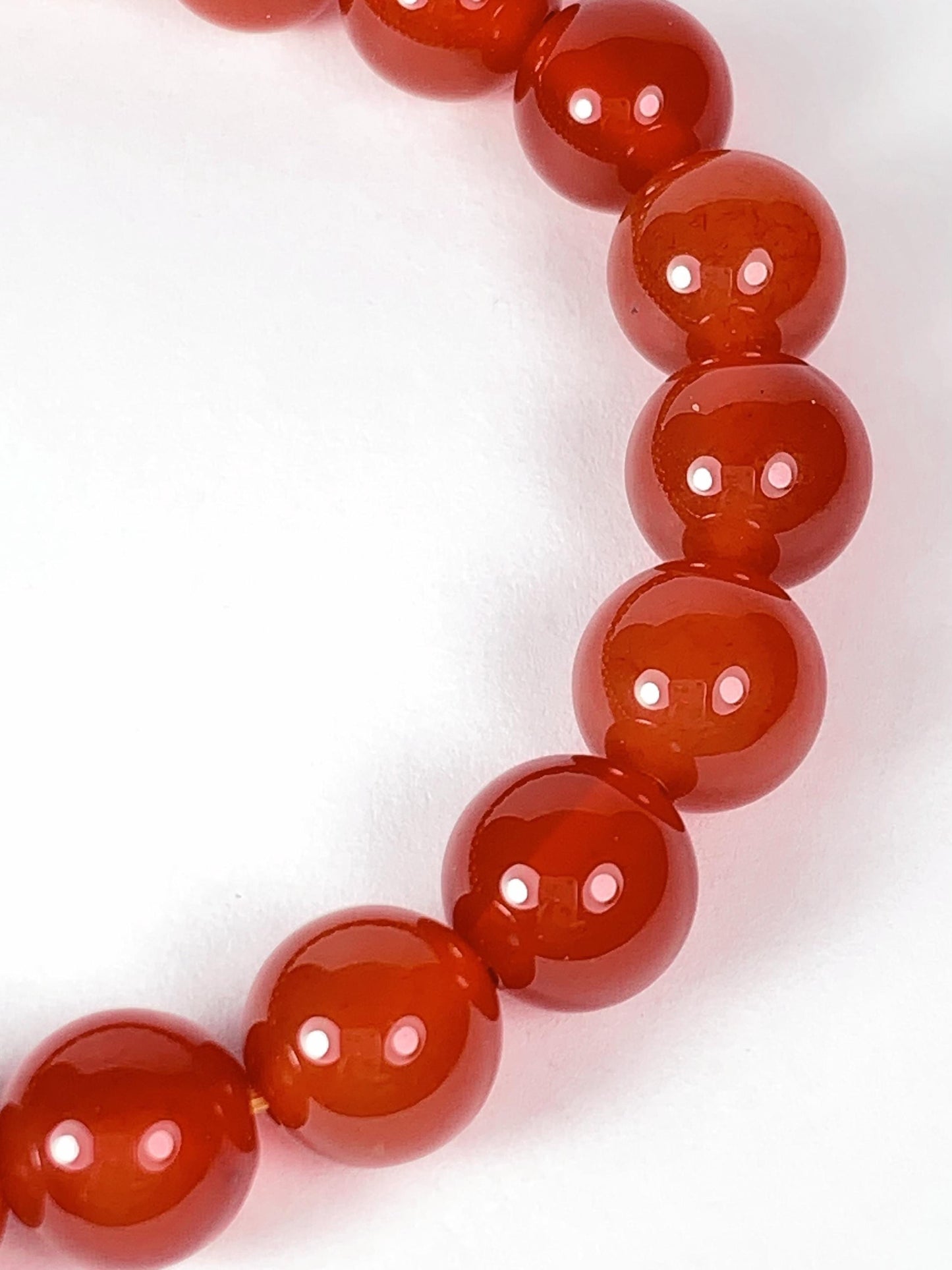 Red Agate Stretch Bracelet: AAA Grade Natural Gemstone, Handmade in USA