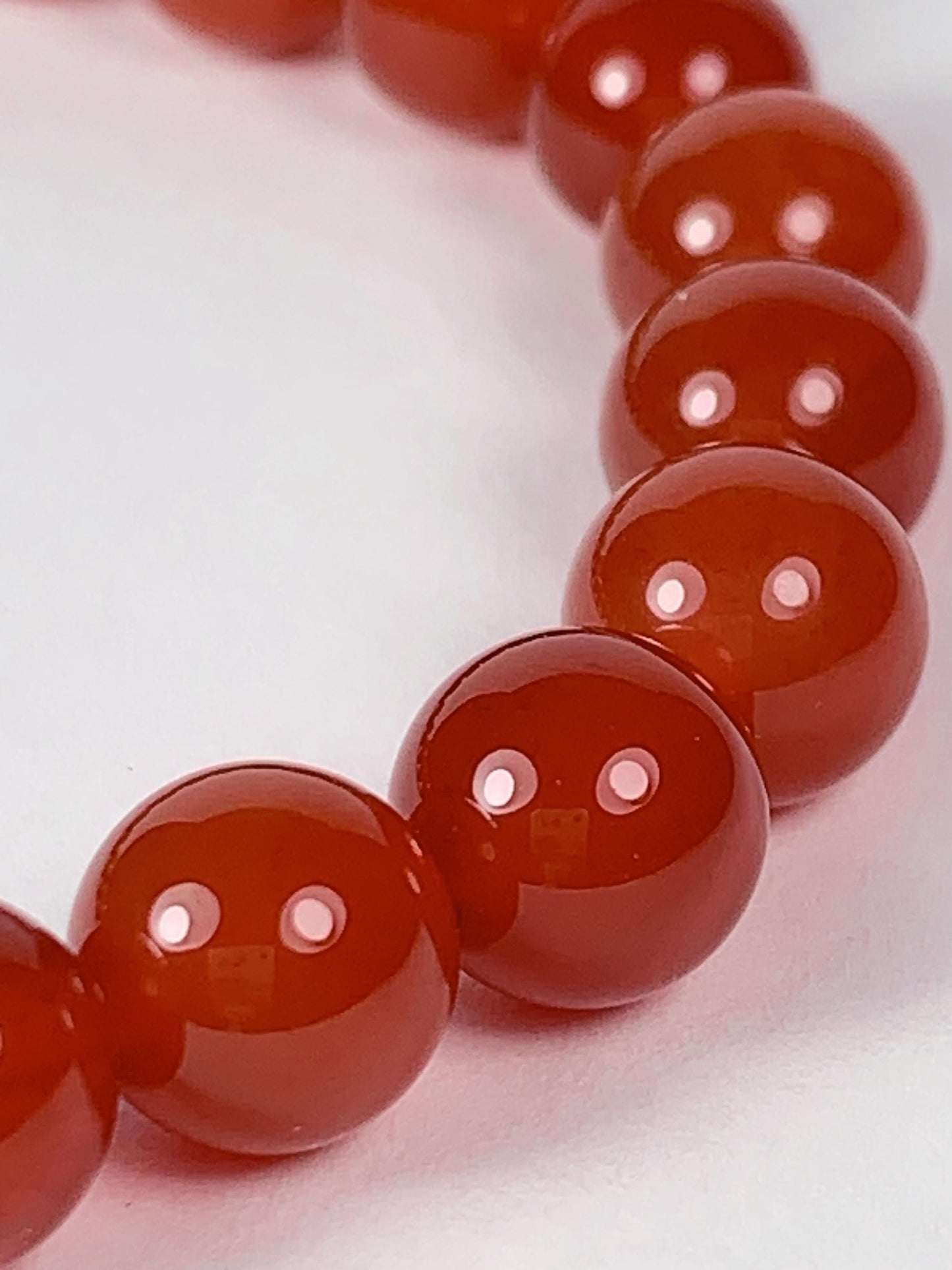 Red Agate Stretch Bracelet: AAA Grade Natural Gemstone, Handmade in USA
