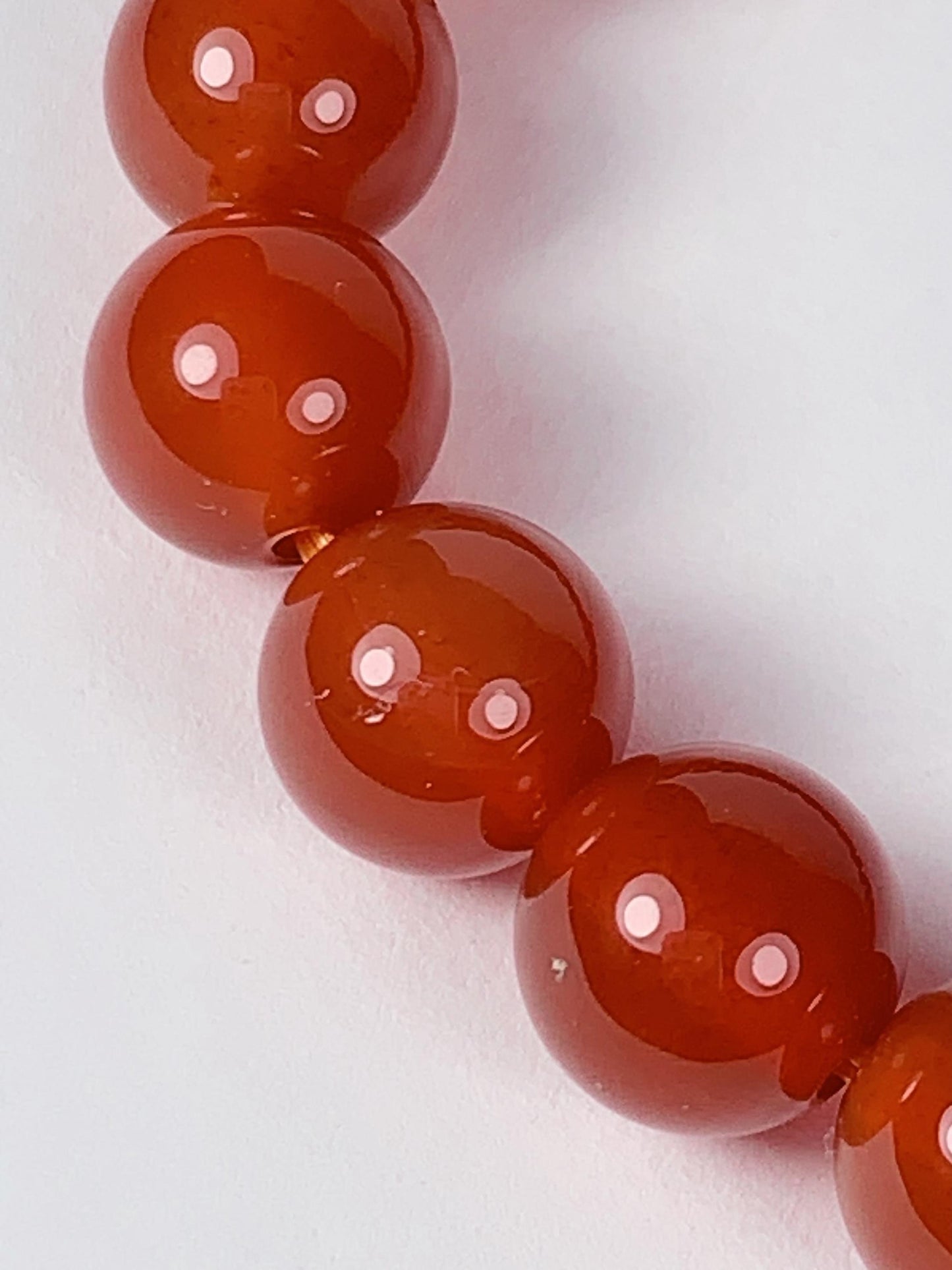 Red Agate Stretch Bracelet: AAA Grade Natural Gemstone, Handmade in USA