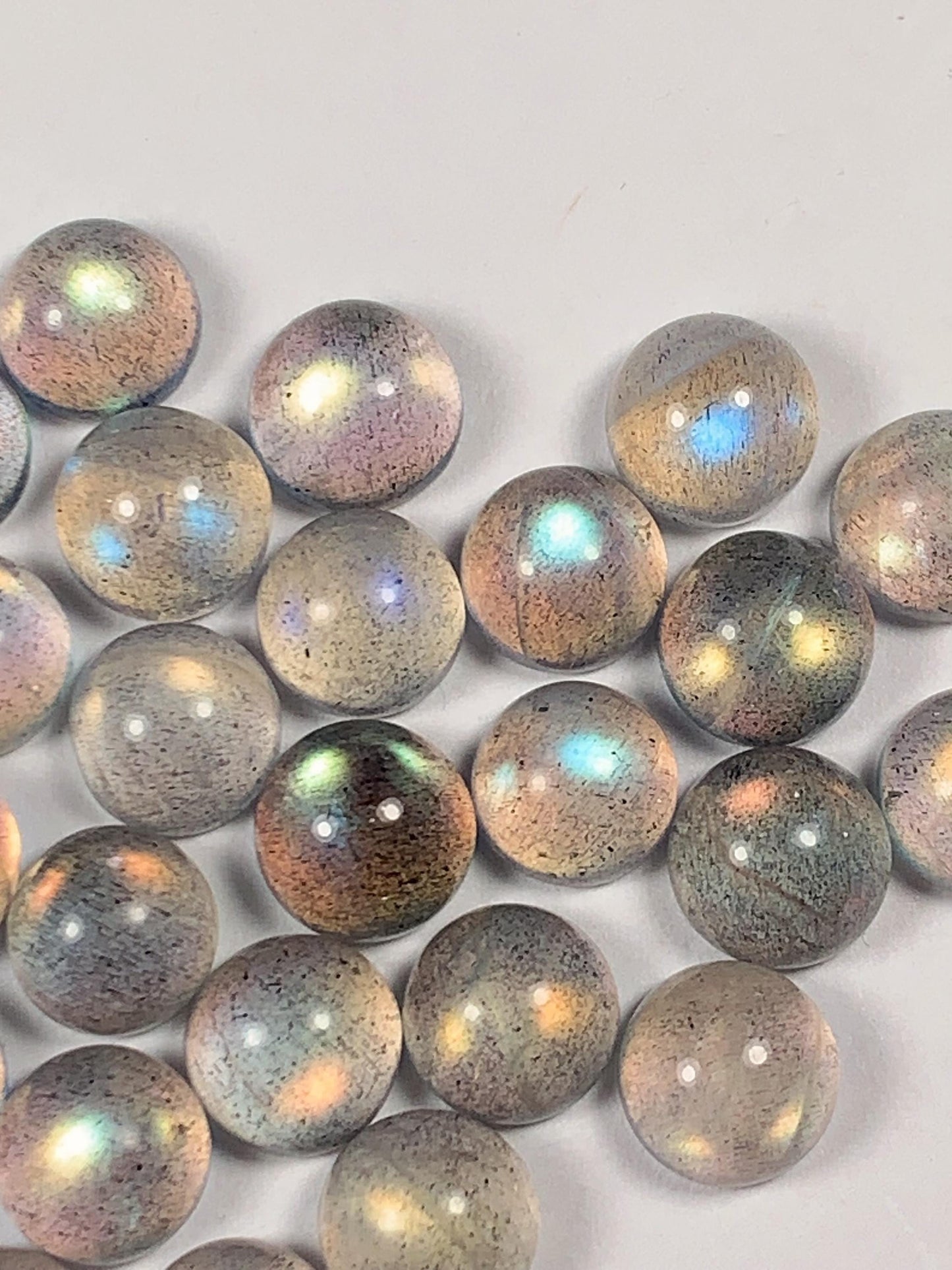 6mm Natural Rainbow Labradorite Gemstone: Round Cut Loose Gem