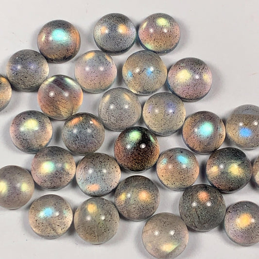 6mm Natural Rainbow Labradorite Gemstone: Round Cut Loose Gem