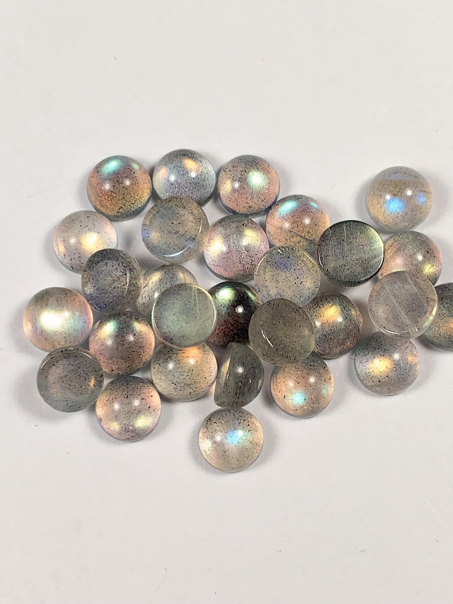 6mm Natural Rainbow Labradorite Gemstone: Round Cut Loose Gem
