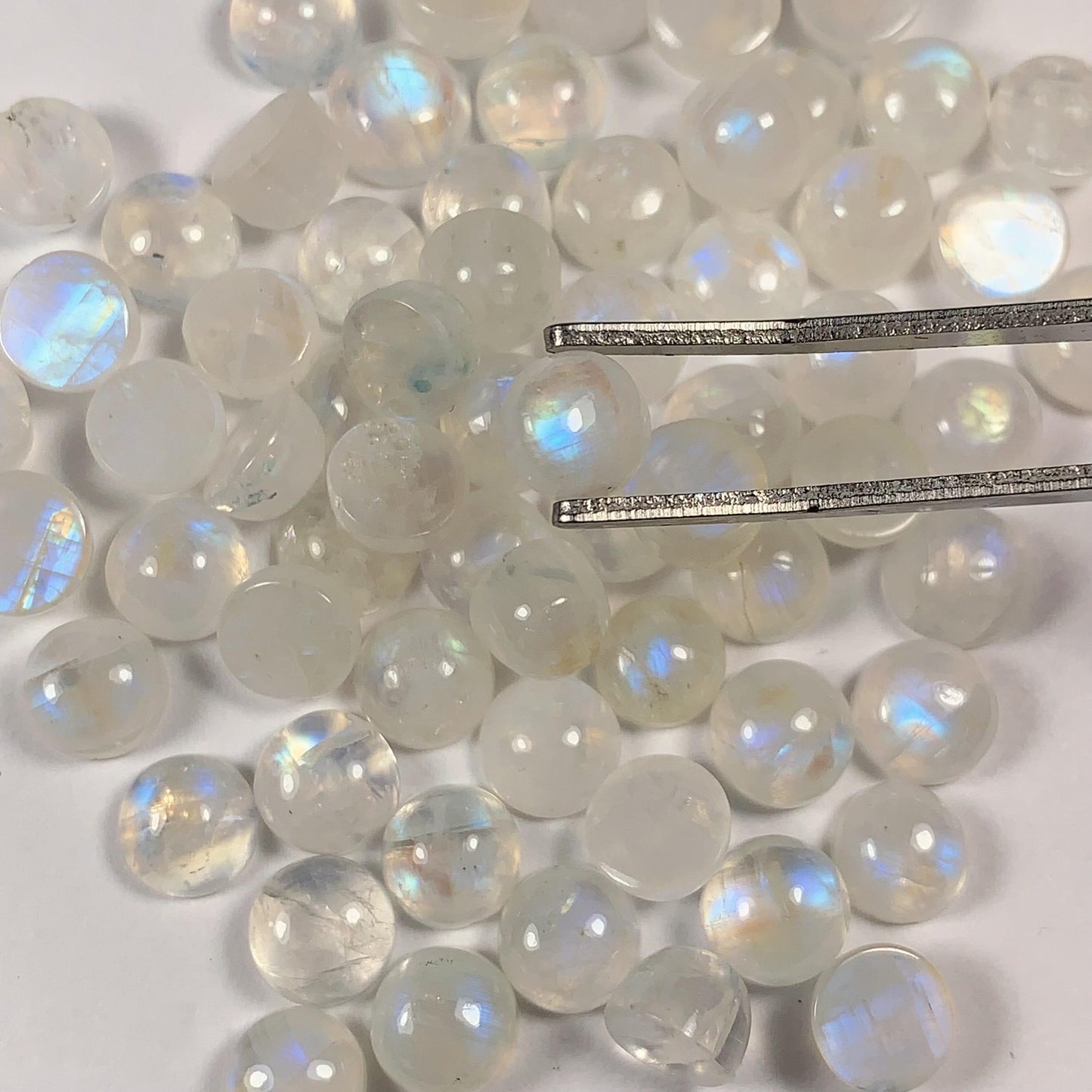 6mm Natural Blue Moonstone Gemstone: Round Cut Loose Gem