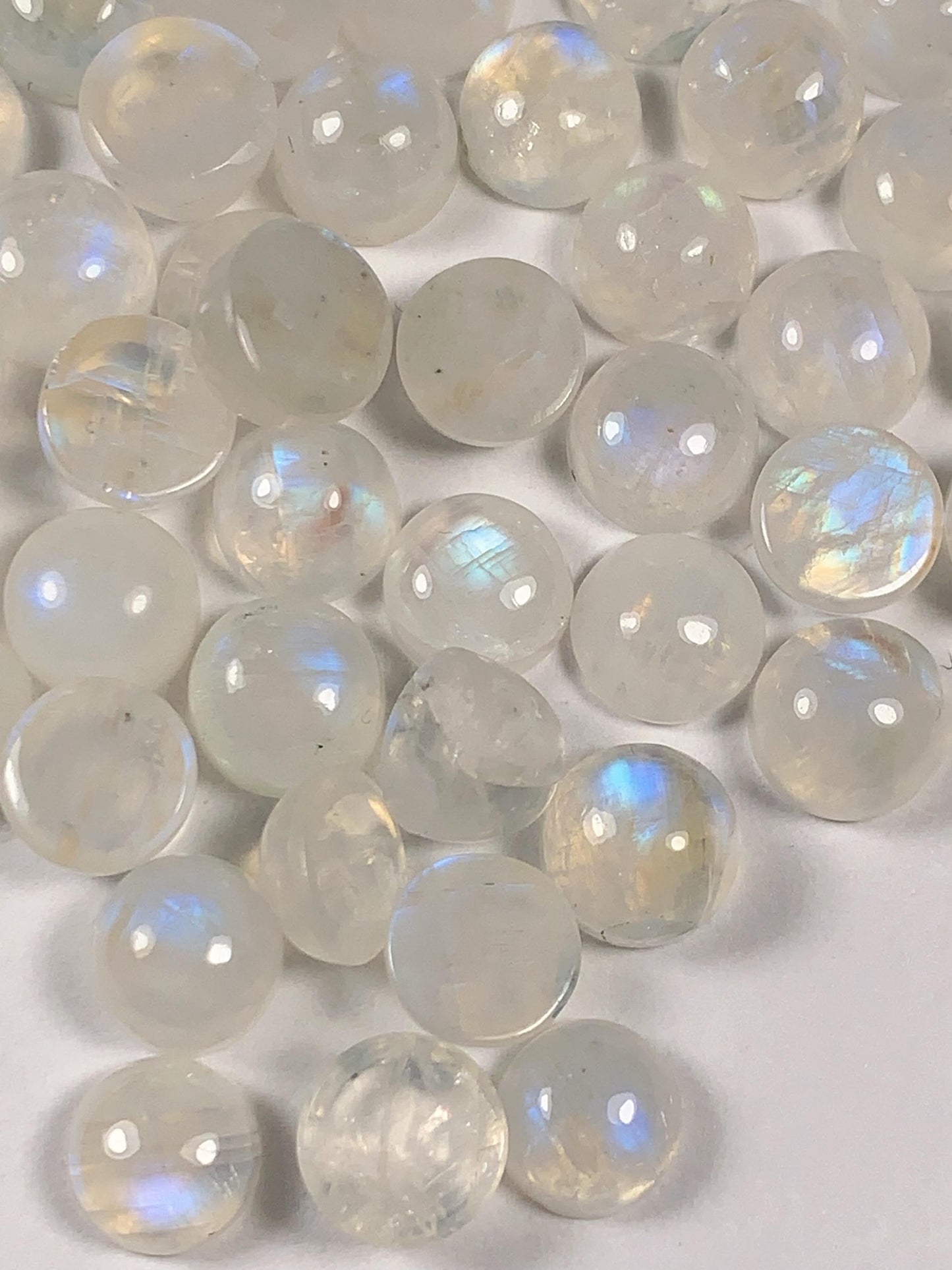 6mm Natural Blue Moonstone Gemstone: Round Cut Loose Gem