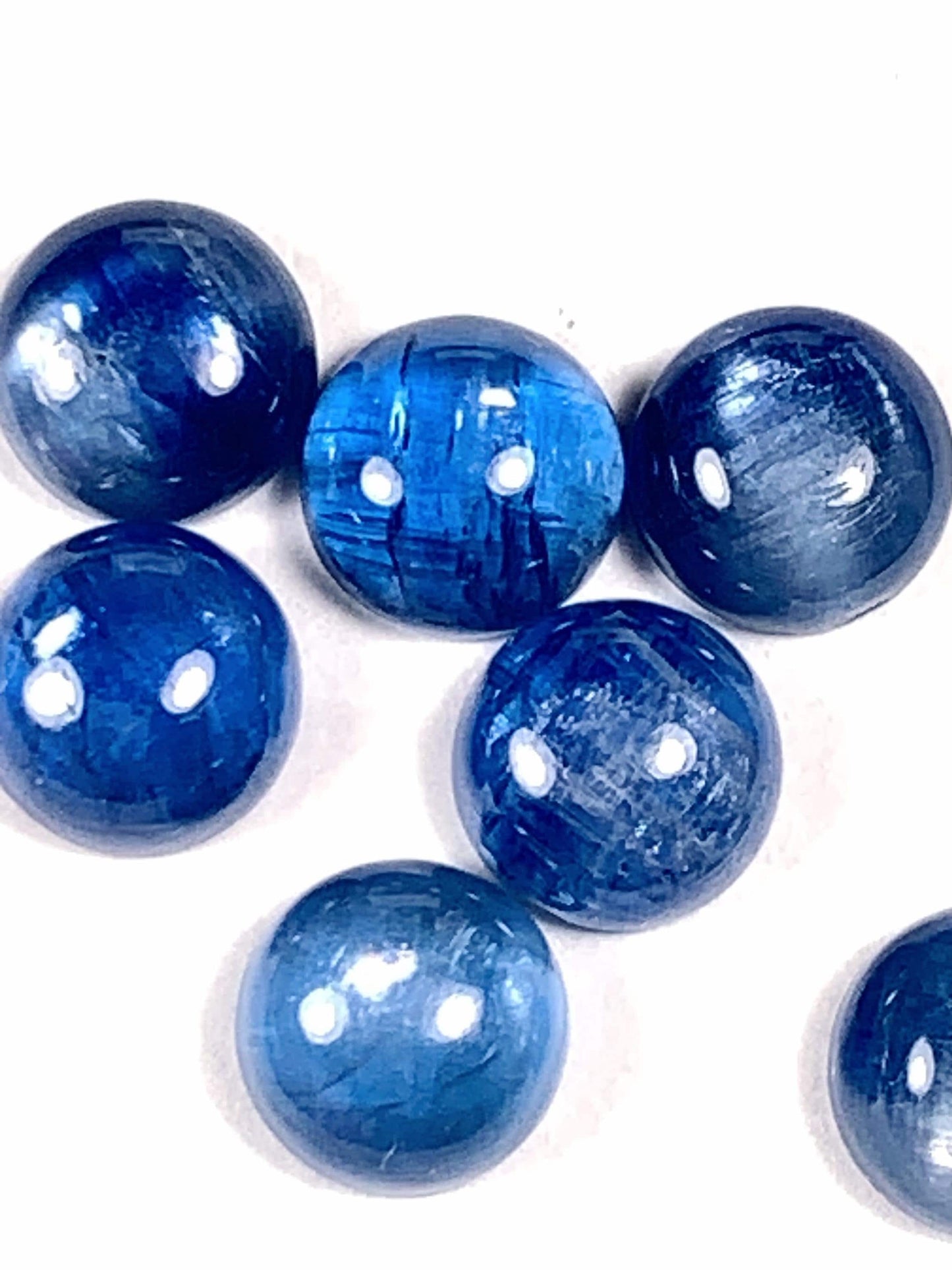 6mm Natural Blue Kyanite Gemstone: Round Cut Loose Gem