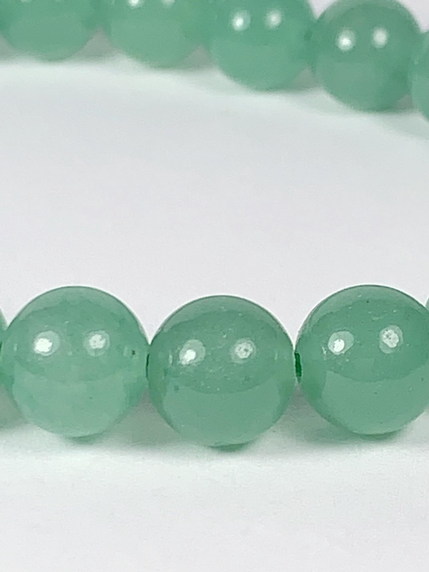 Natural Green Aventurine Smooth Round Stretch Bracelet 8mm 10mm 12mm From Caribbean Sea