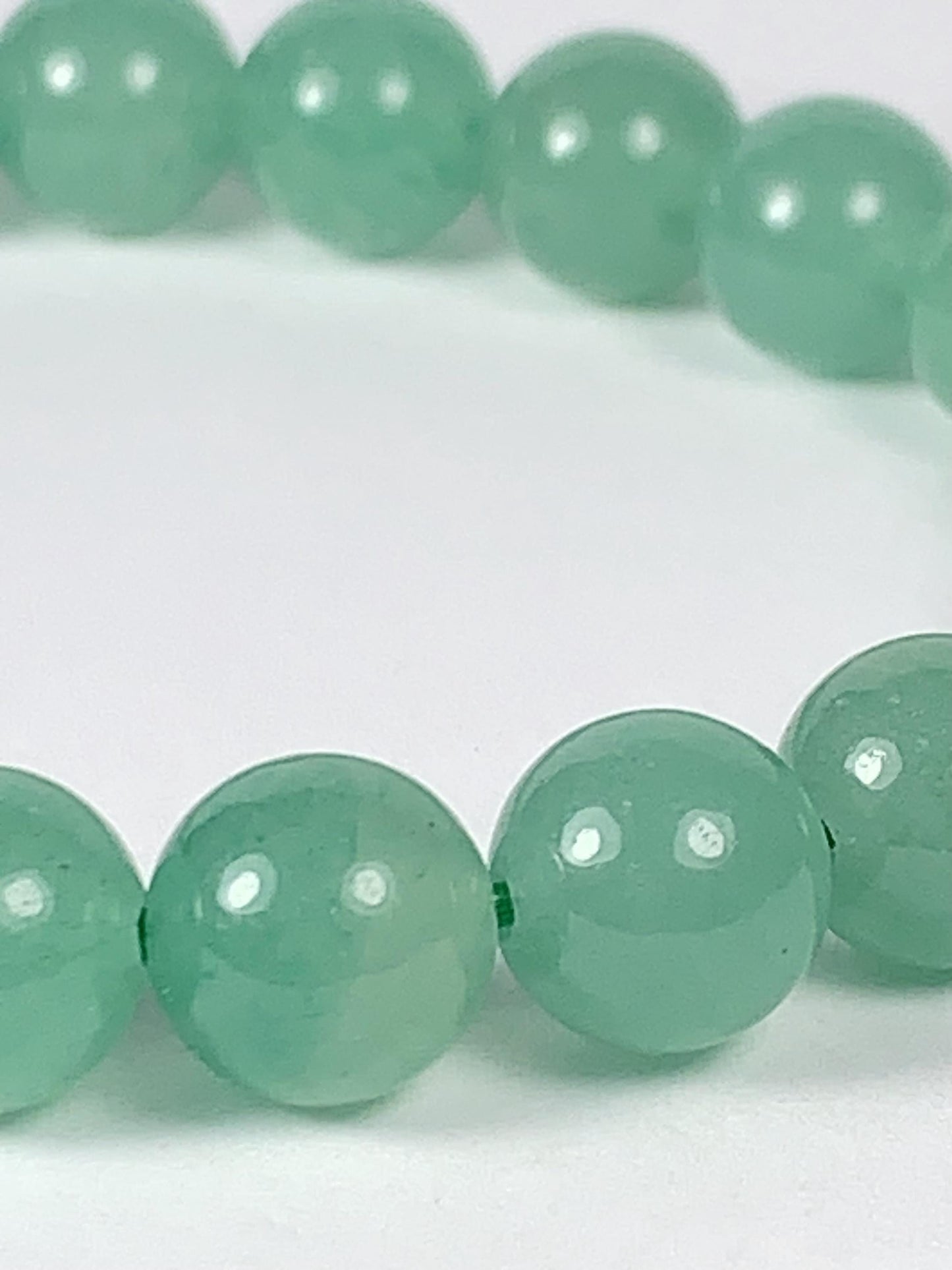Natural Green Aventurine Smooth Round Stretch Bracelet 8mm 10mm 12mm From Caribbean Sea