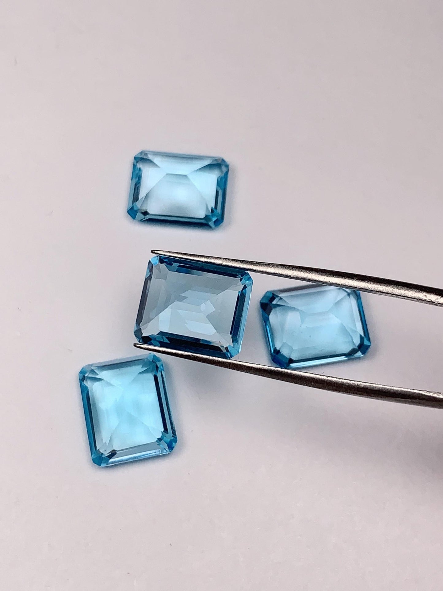 9x11mm Grade AAA Genuine Natural Sky Blue Topaz  Loose Gems Gemstone faceted rectangle cut