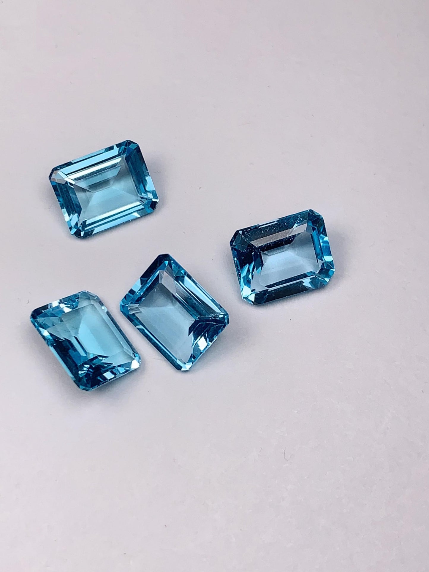 9x11mm Grade AAA Genuine Natural Sky Blue Topaz  Loose Gems Gemstone faceted rectangle cut