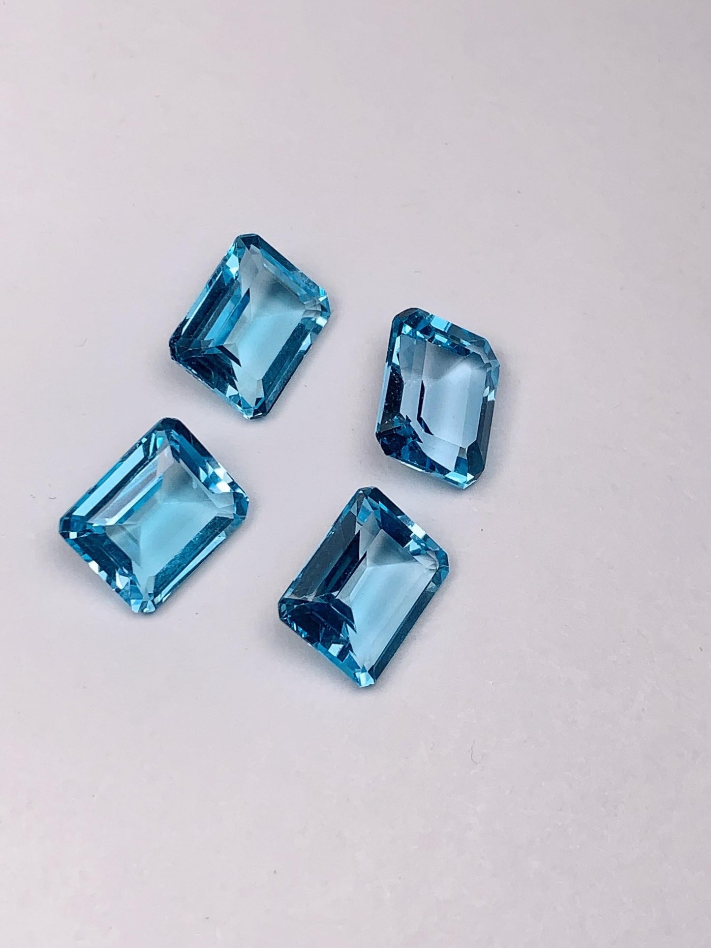 9x11mm Grade AAA Genuine Natural Sky Blue Topaz  Loose Gems Gemstone faceted rectangle cut
