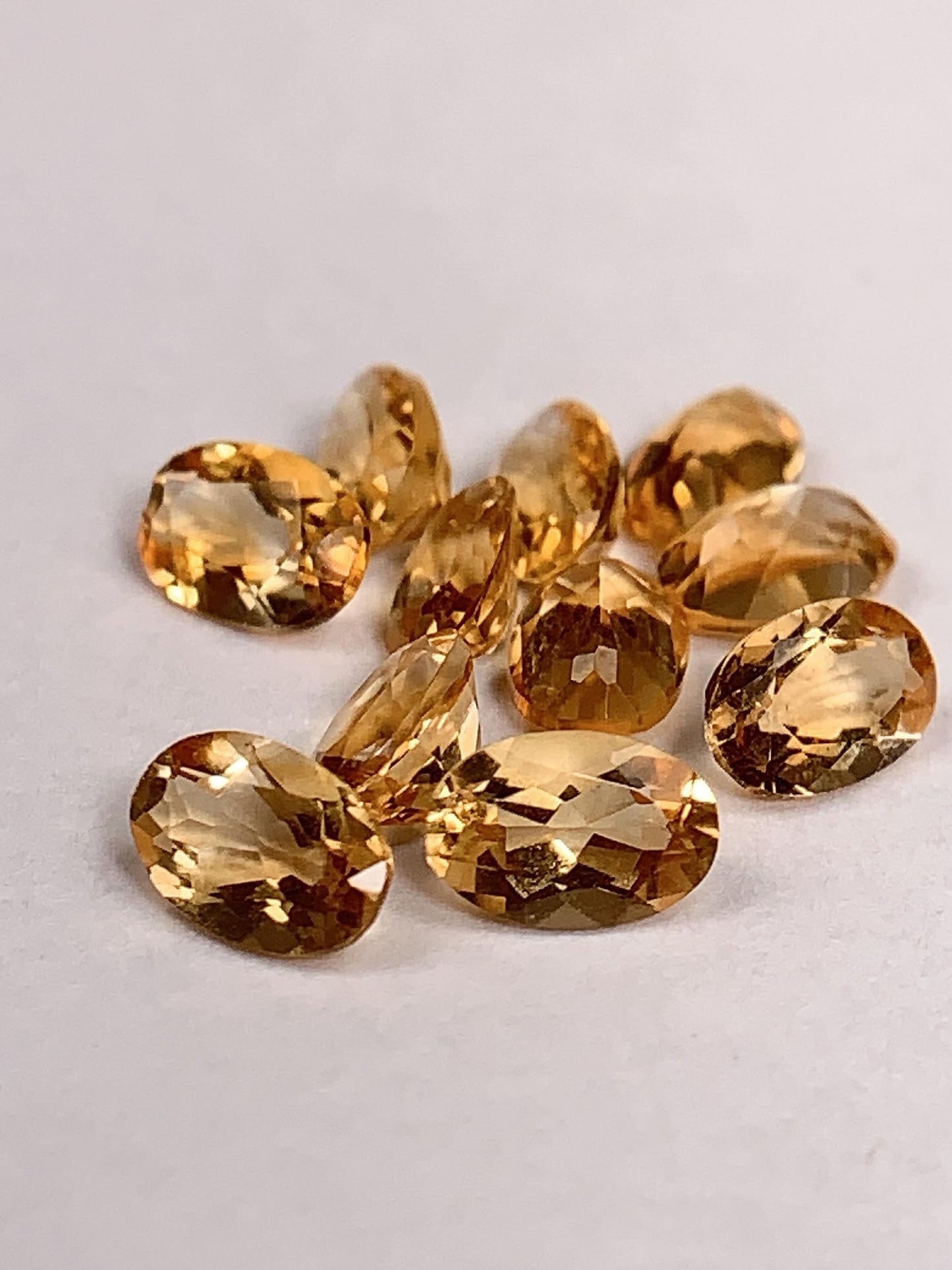 6mmx4mm Grade AAA Genuine Natural Yellow Citrine Loose Gems Gemstone faceted oval cut