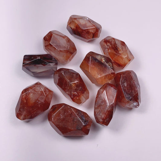 16-20mm  Natural Deep Red Red Hematoid Quartz Free-form cut  beads Loose Gems Gemstone