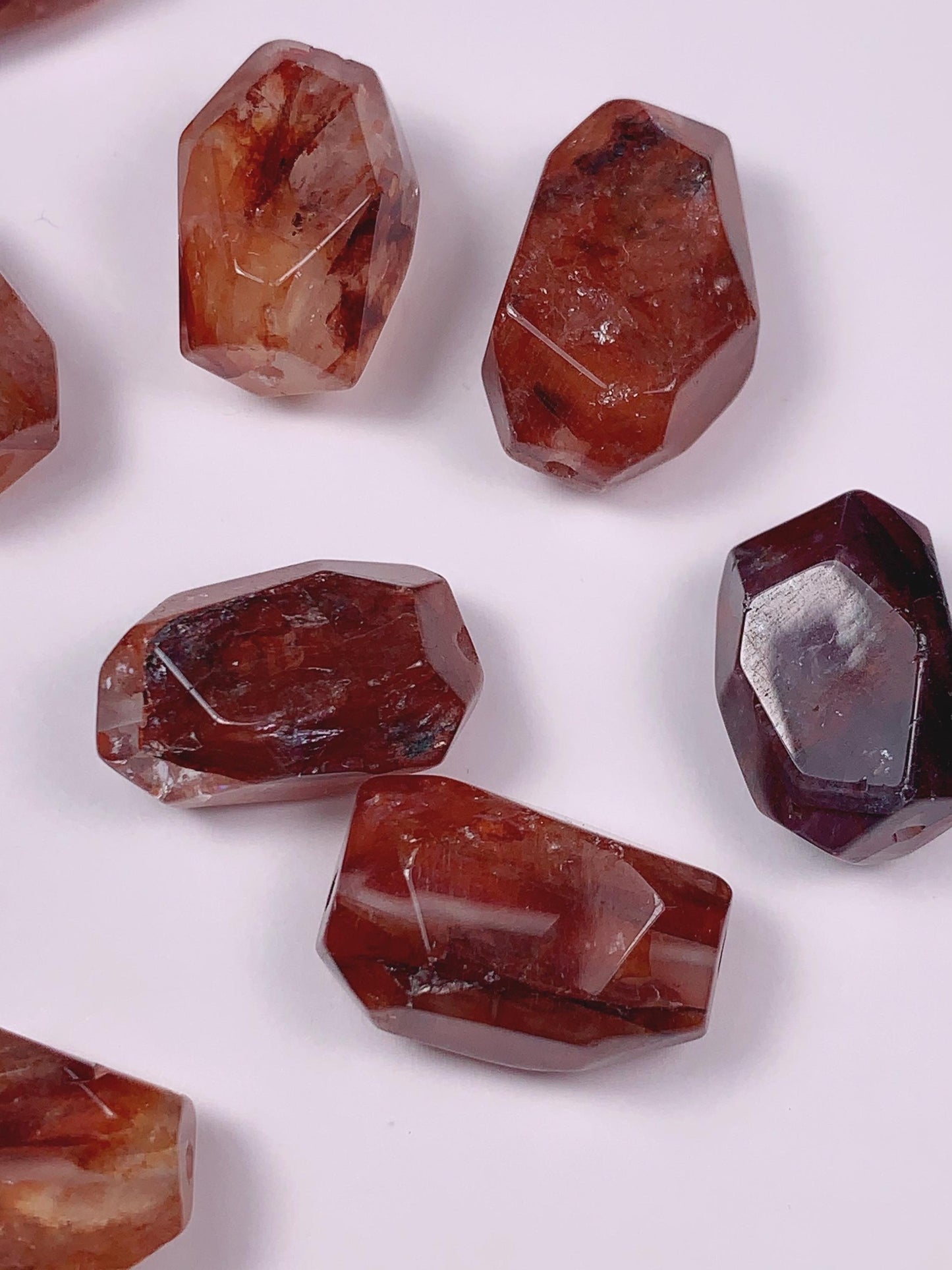 16-20mm  Natural Deep Red Red Hematoid Quartz Free-form cut  beads Loose Gems Gemstone