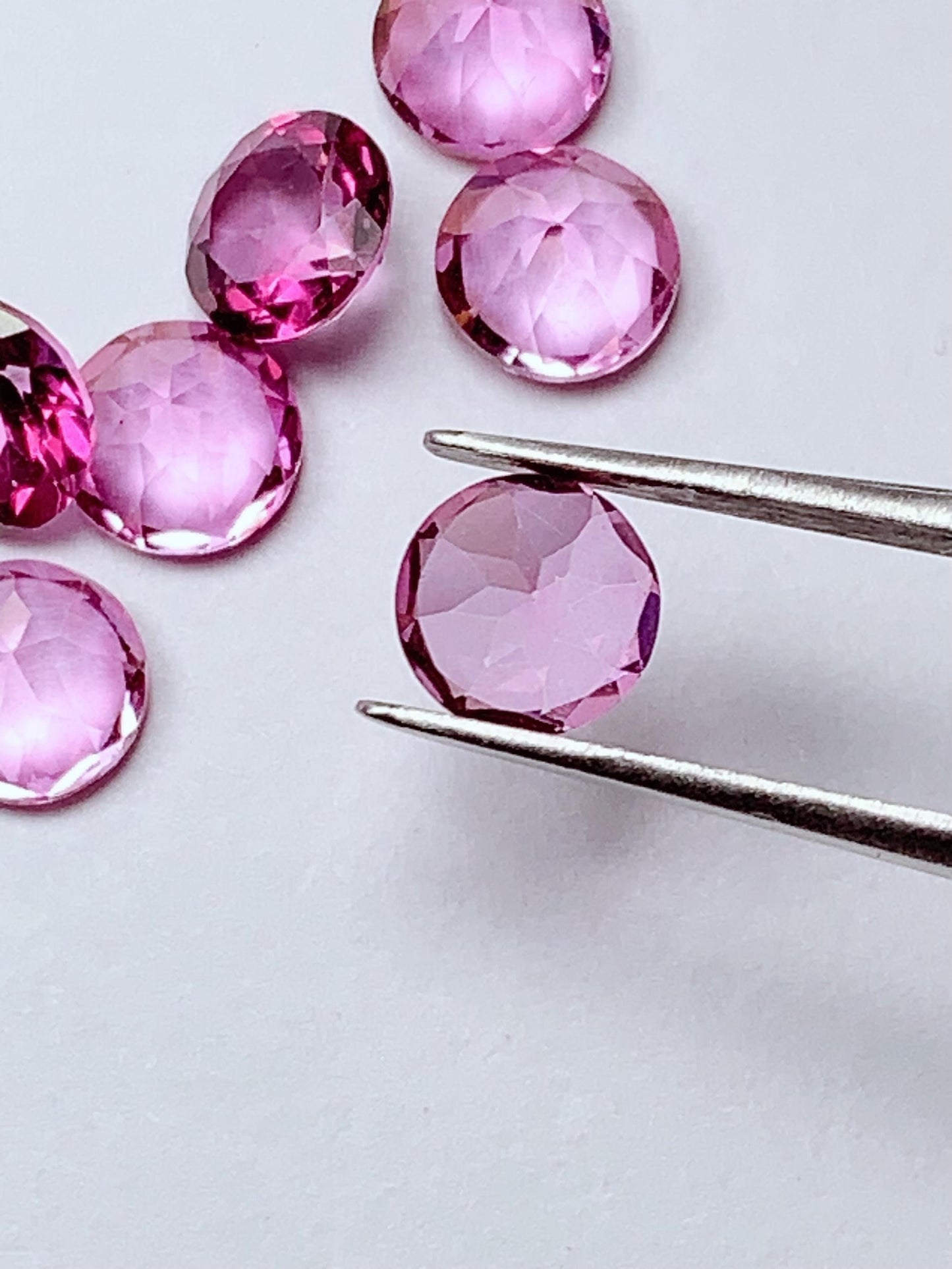 6mm Grade AAA Genuine Natural Pink Topaz  Loose Gems Gemstone faceted round cut