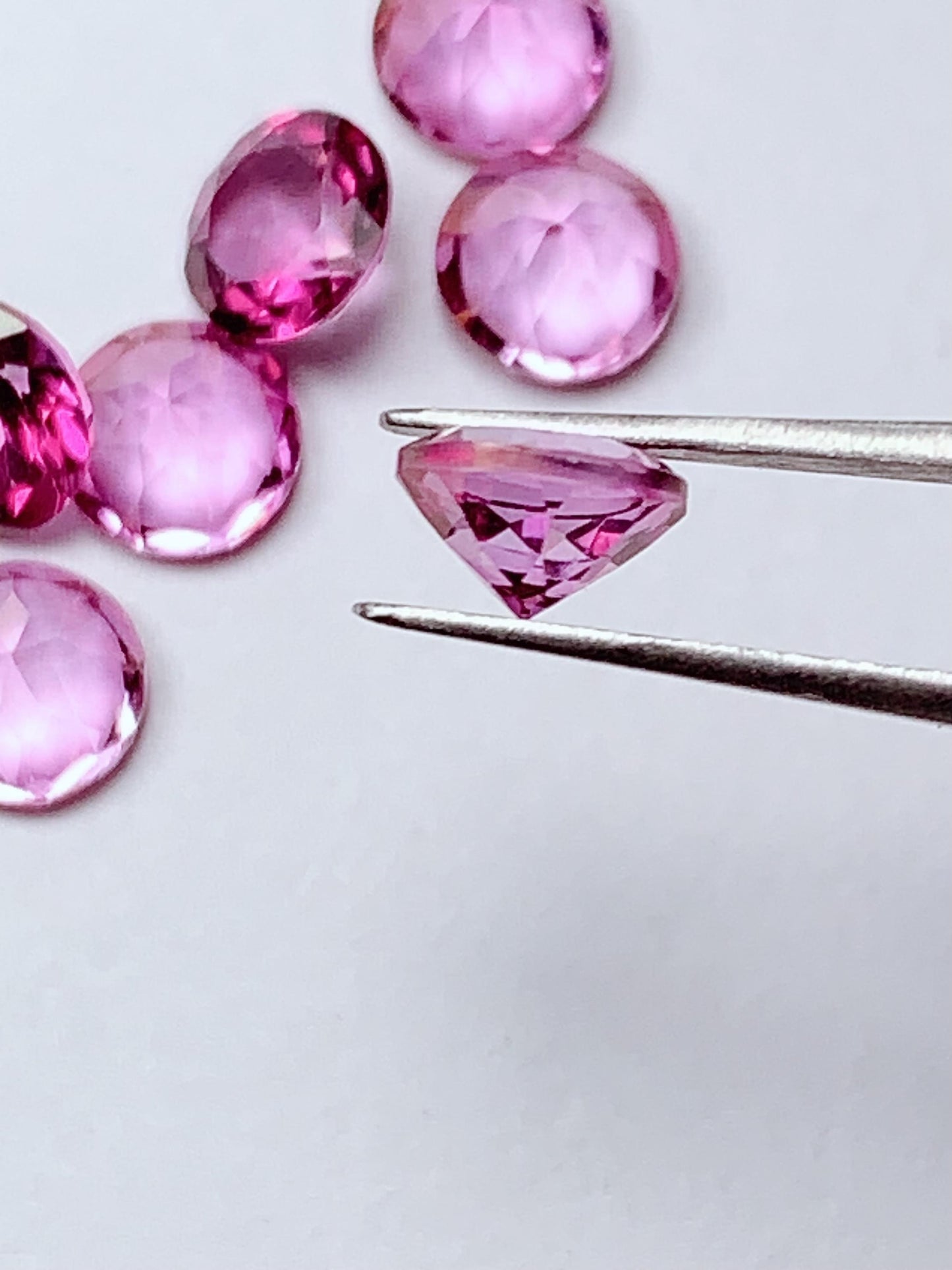 6mm Grade AAA Genuine Natural Pink Topaz  Loose Gems Gemstone faceted round cut