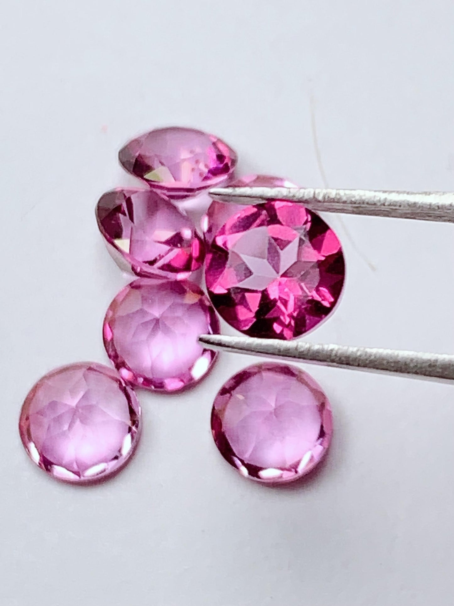 6mm Grade AAA Genuine Natural Pink Topaz  Loose Gems Gemstone faceted round cut
