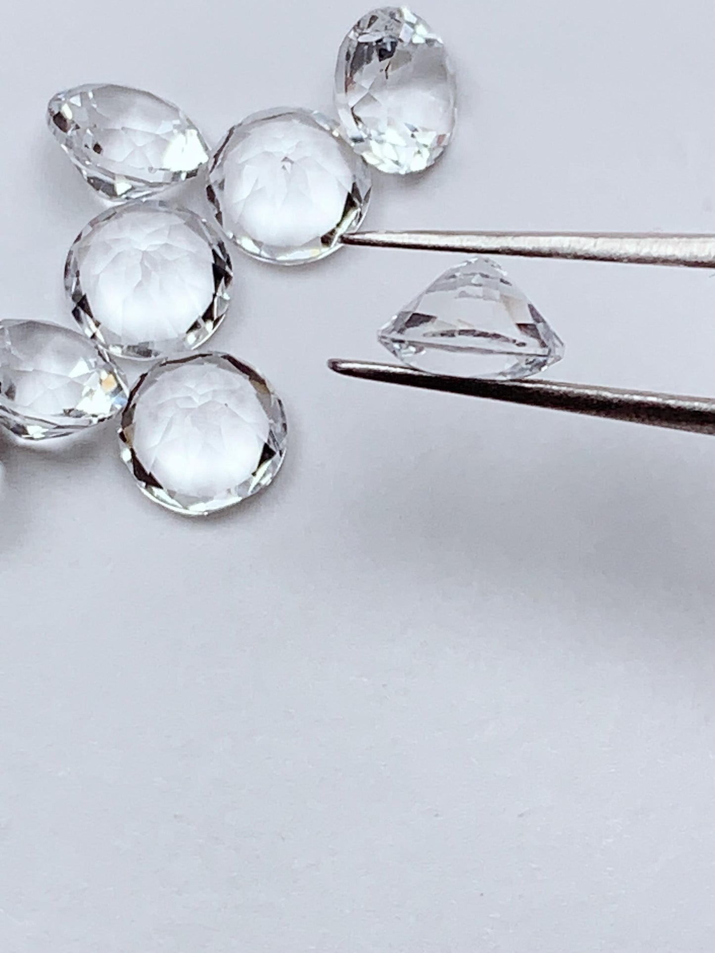 6mm Grade AAA Genuine Natural White Topaz  Loose Gems Gemstone faceted round cut