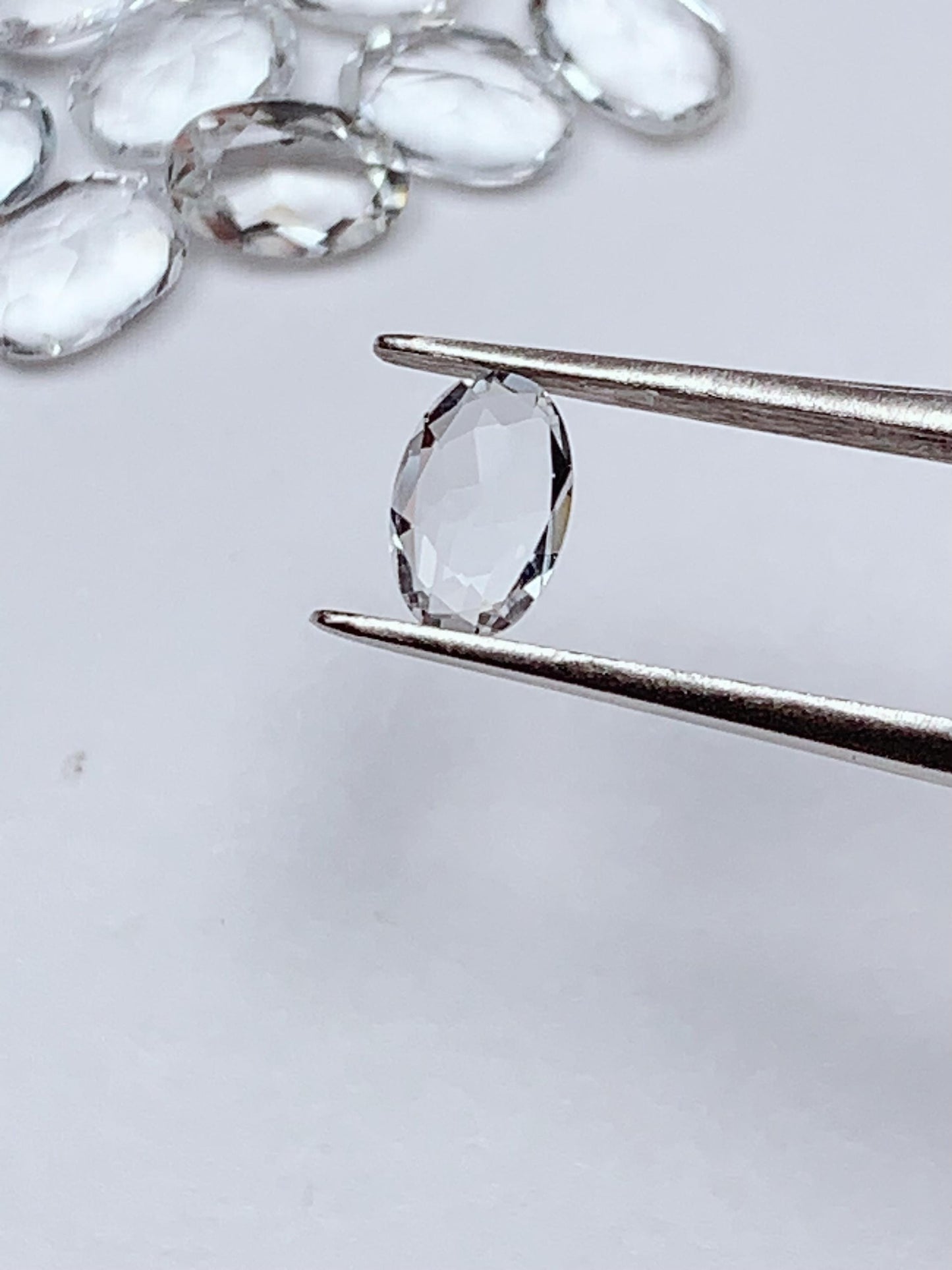 4x6mm  Grade AAA Genuine Natural White Topaz Loose Gems Gemstone faceted oval cut