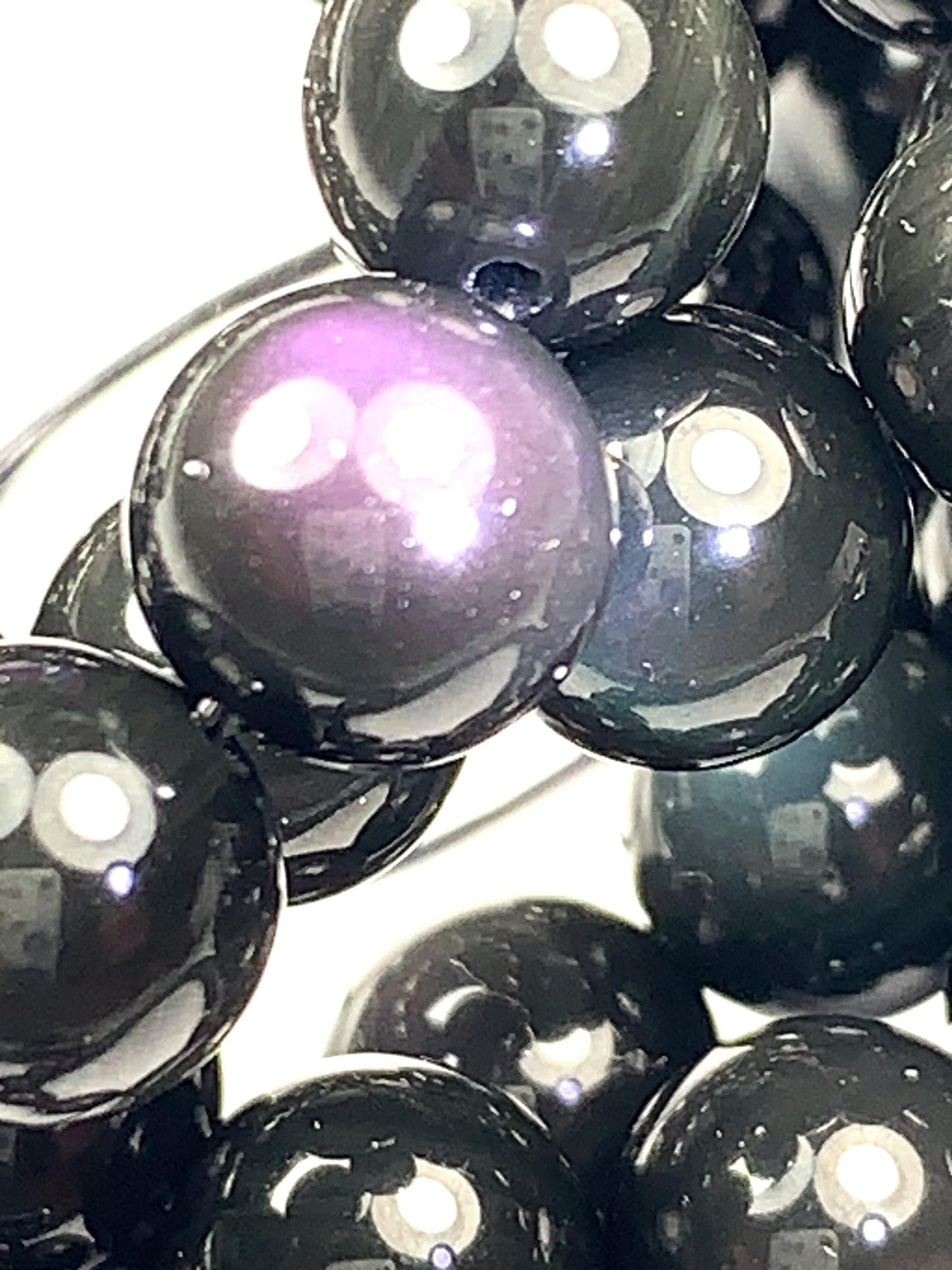 AAA Natural Rainbow Obsidian Smooth Beads Stretch Bracelet Gemstone 8mm 10mm 12mm 14mm 16mm 18mm 20mm