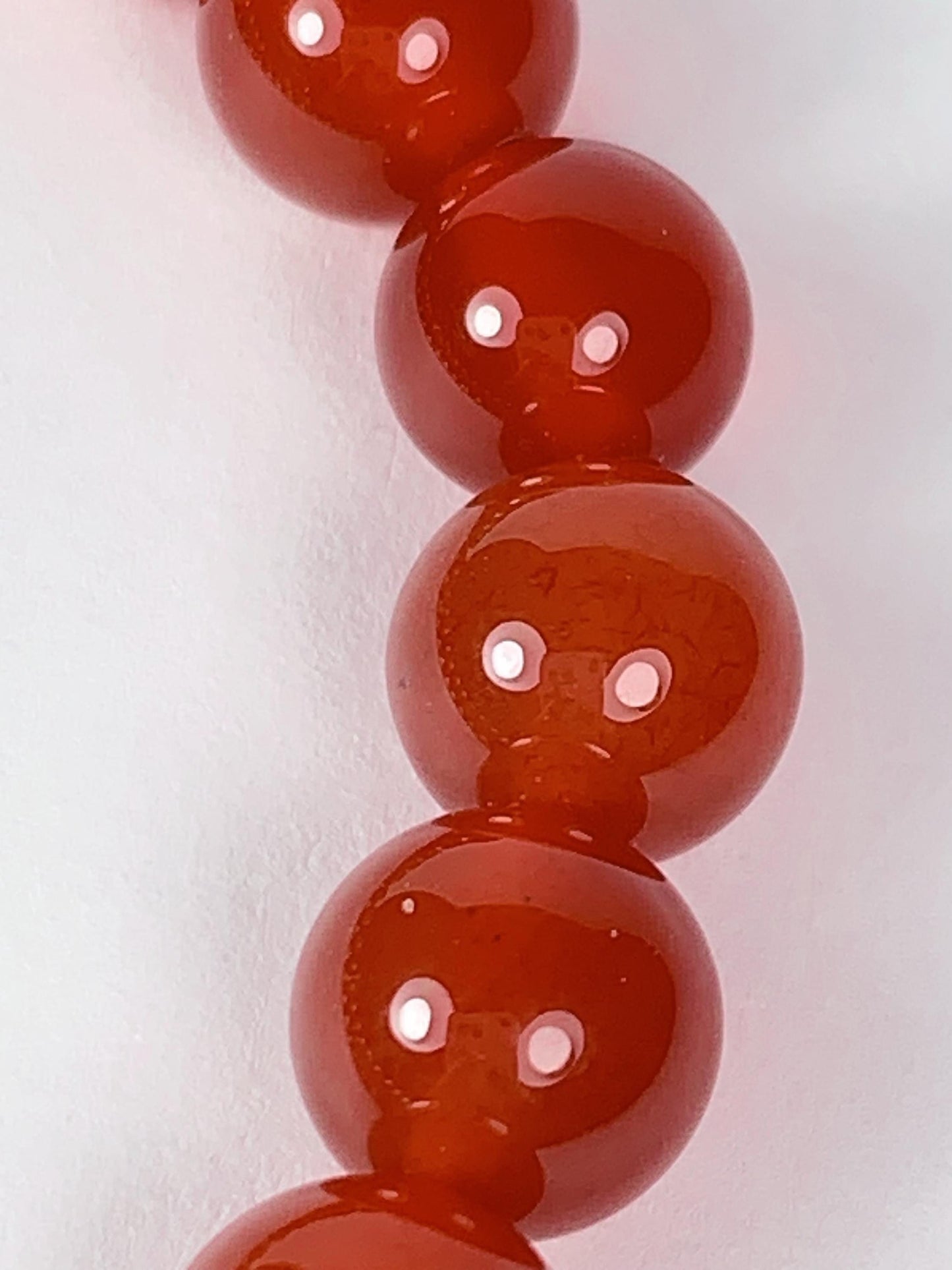 Red Agate Stretch Bracelet: AAA Grade Natural Gemstone, Handmade in USA