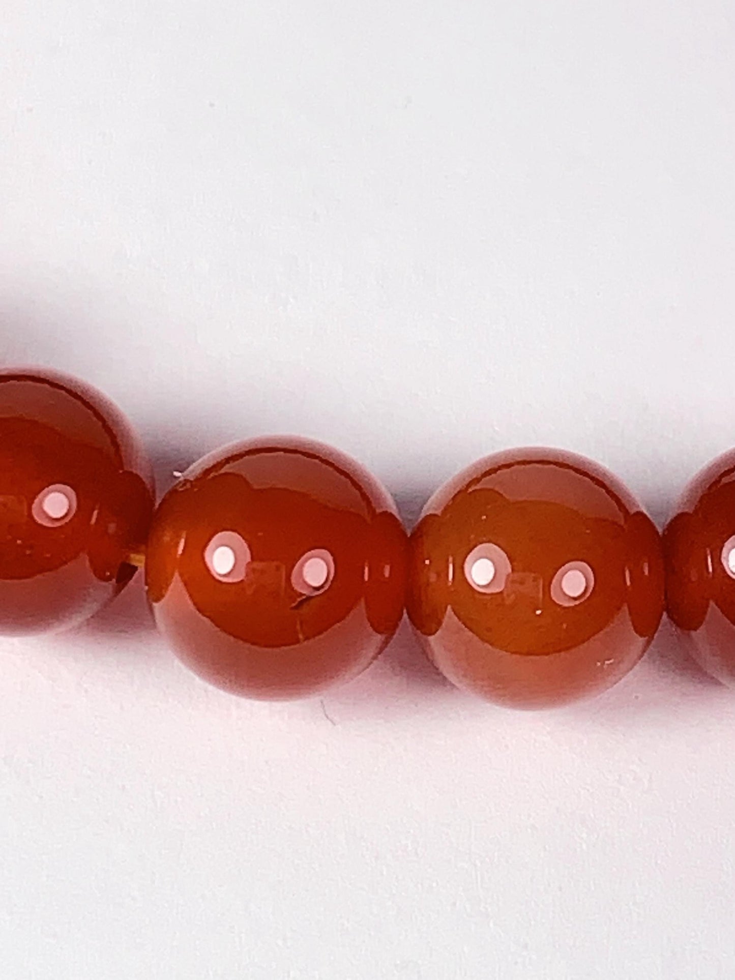 Red Agate Stretch Bracelet: AAA Grade Natural Gemstone, Handmade in USA