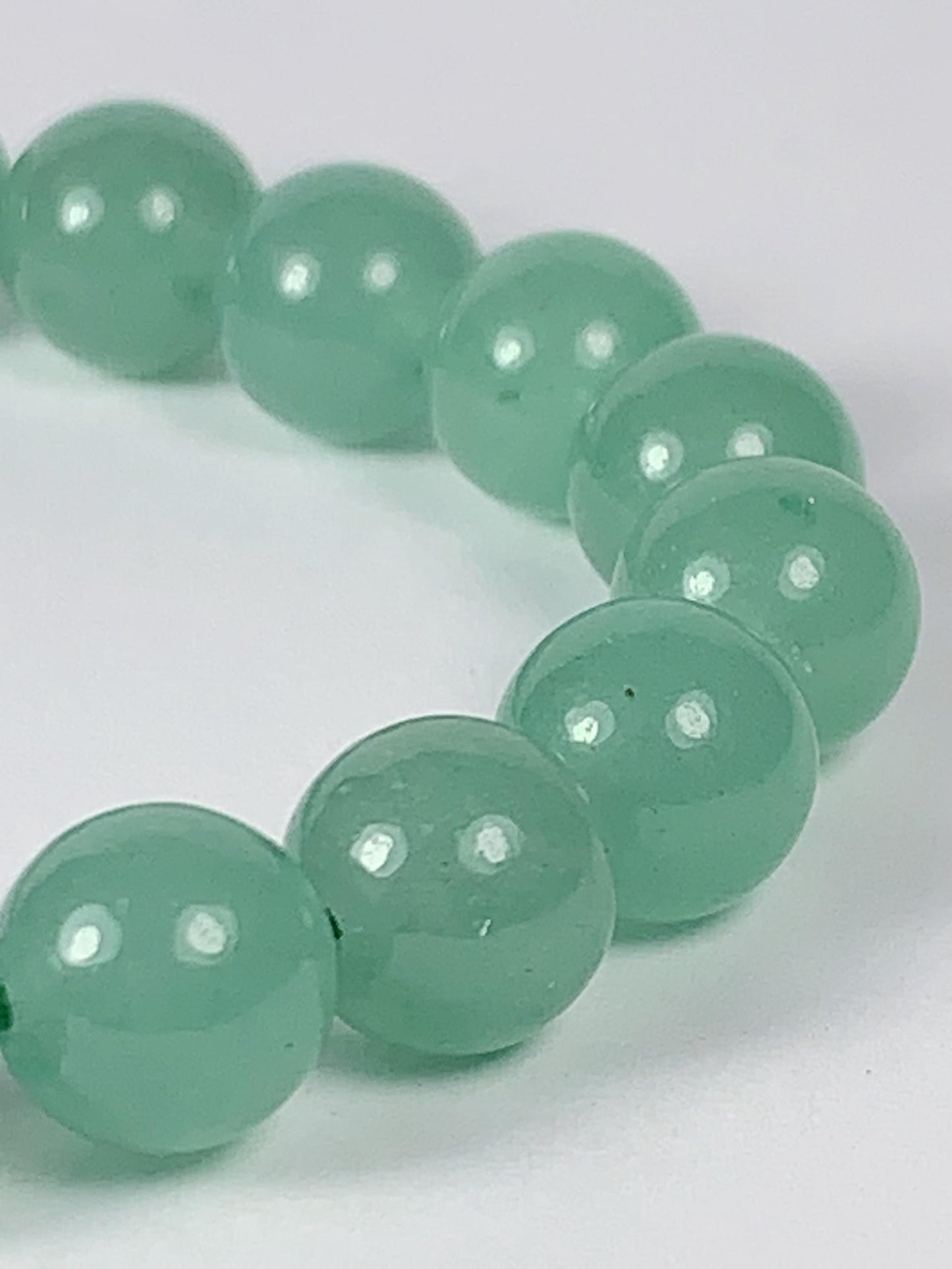 Natural Green Aventurine Smooth Round Stretch Bracelet 8mm 10mm 12mm From Caribbean Sea