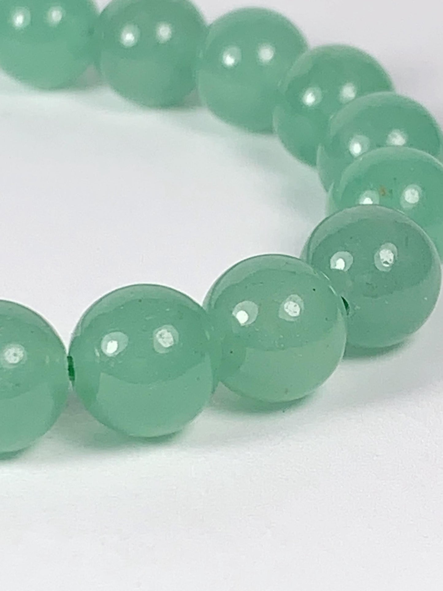 Natural Green Aventurine Smooth Round Stretch Bracelet 8mm 10mm 12mm From Caribbean Sea