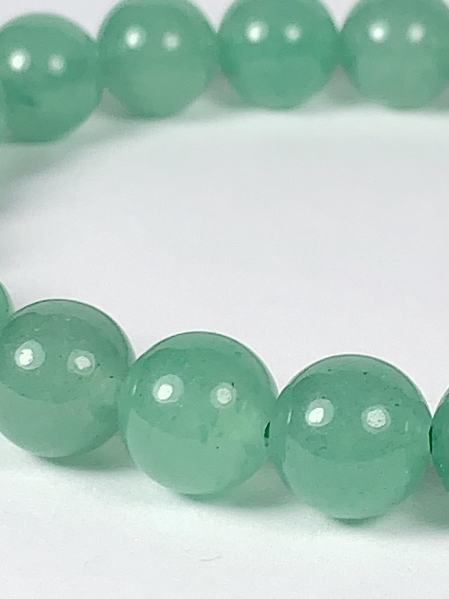 Natural Green Aventurine Smooth Round Stretch Bracelet 8mm 10mm 12mm From Caribbean Sea