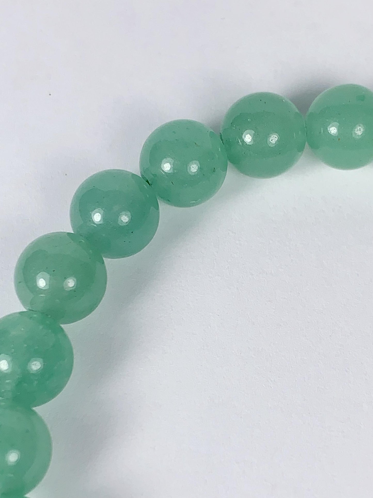 Natural Green Aventurine Smooth Round Stretch Bracelet 8mm 10mm 12mm From Caribbean Sea