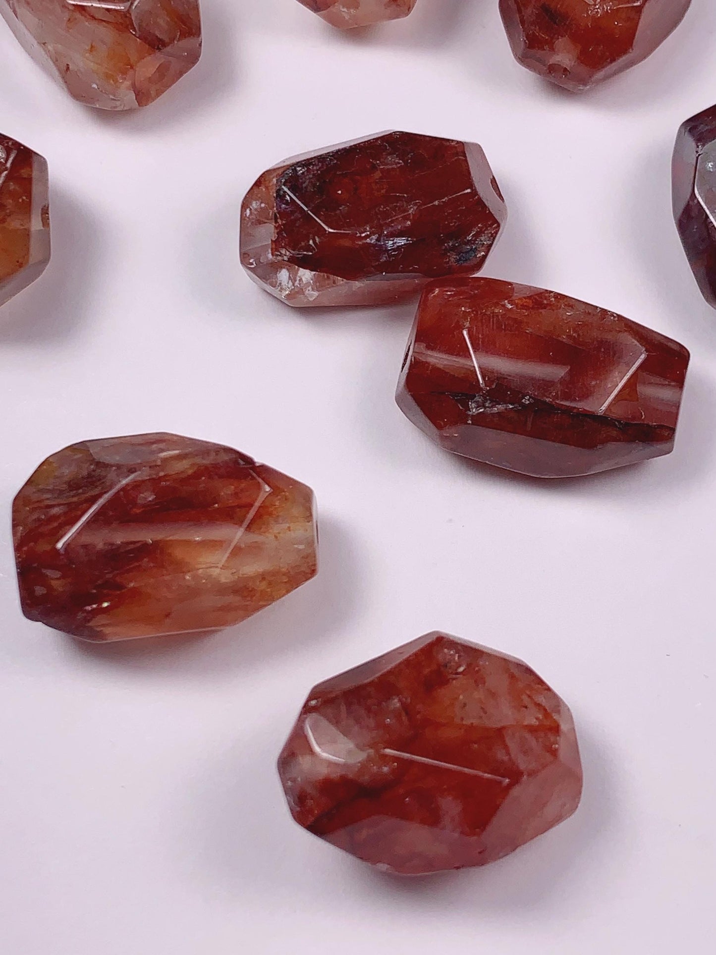 16-20mm  Natural Deep Red Red Hematoid Quartz Free-form cut  beads Loose Gems Gemstone