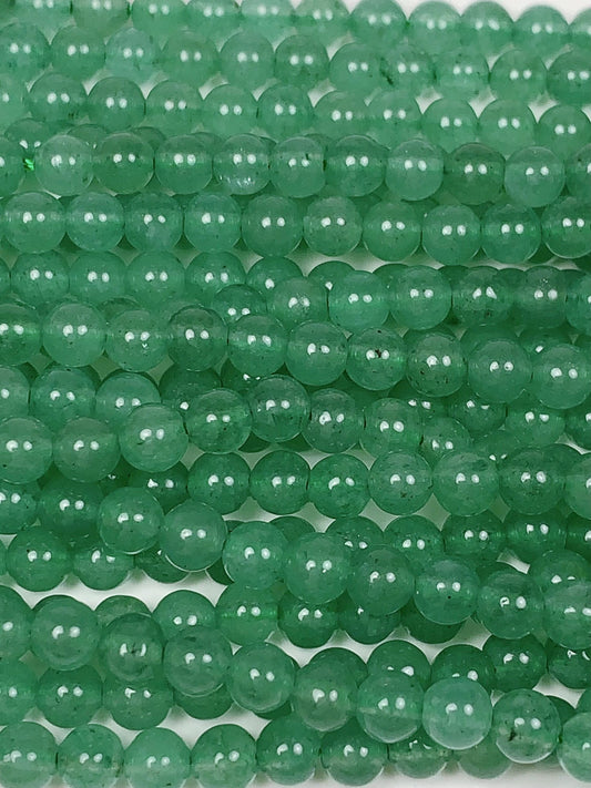 AAA Natural deep Green Aventurine Quartz Smooth Round Beads 15.5" Strand 4mm 6mm 8mm 10mm No Dyed