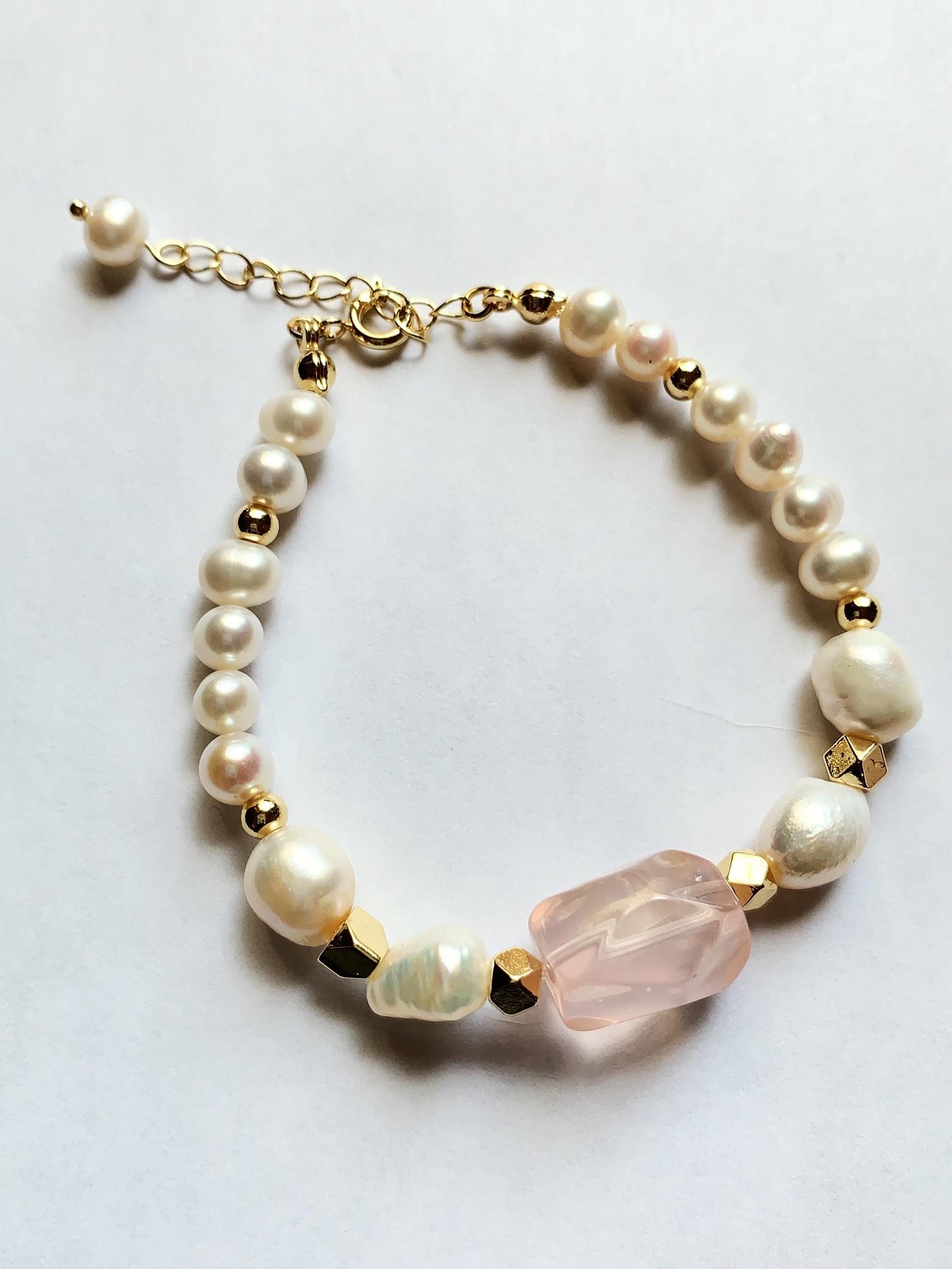 Freshwater Pearl Necklace: 14K Gold Filled Star Moon Charm