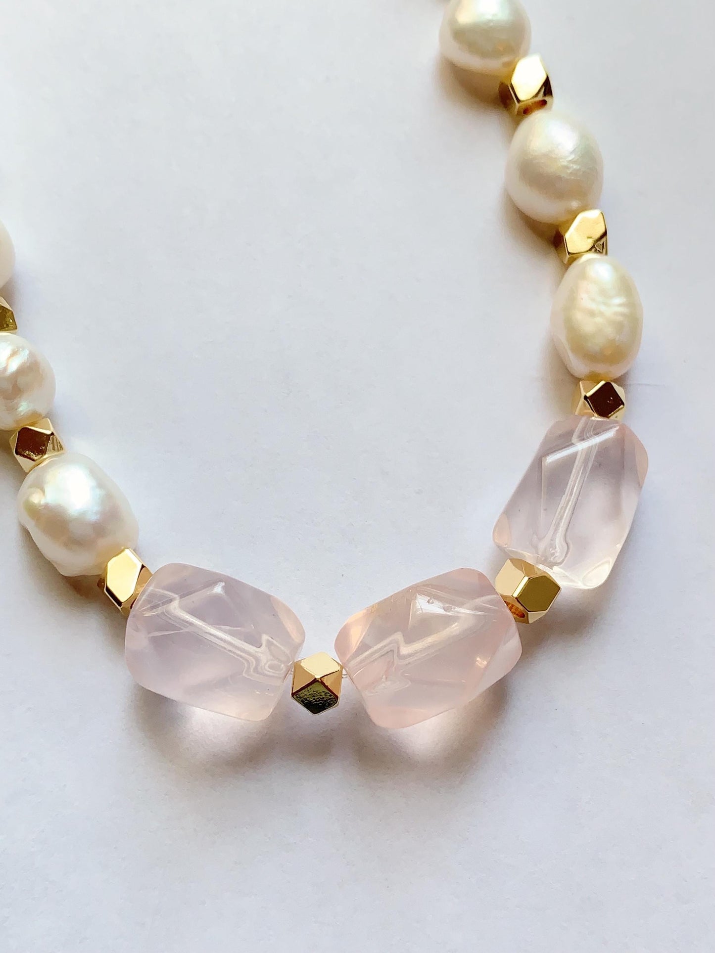 Freshwater Pearl Necklace: 14K Gold Filled Star Moon Charm