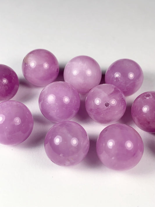 12mm Natural Purple Kunzite Smooth Round   beads Loose Gems Gemstone
