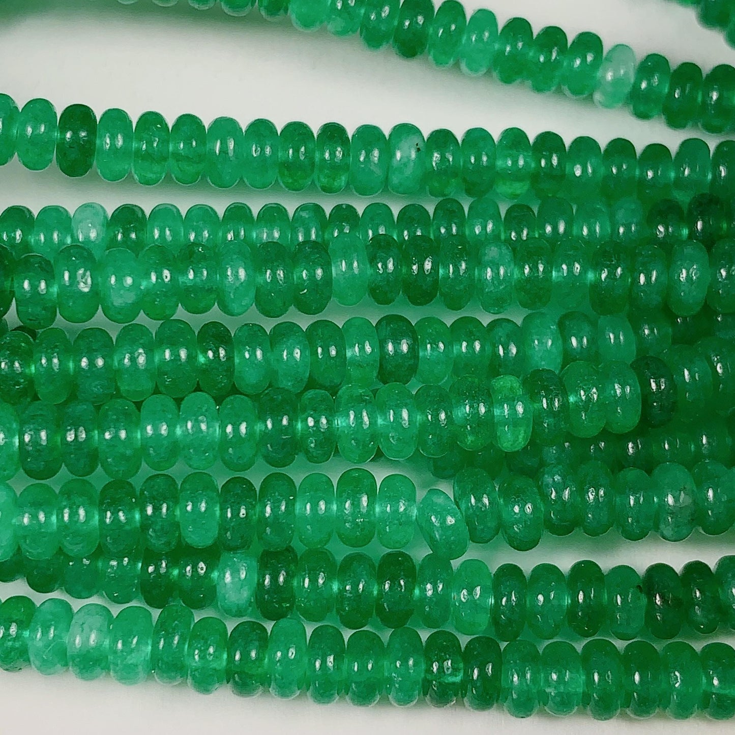 2x4mm Natural Green Agate Smooth Rondelle Beads 15 Strand