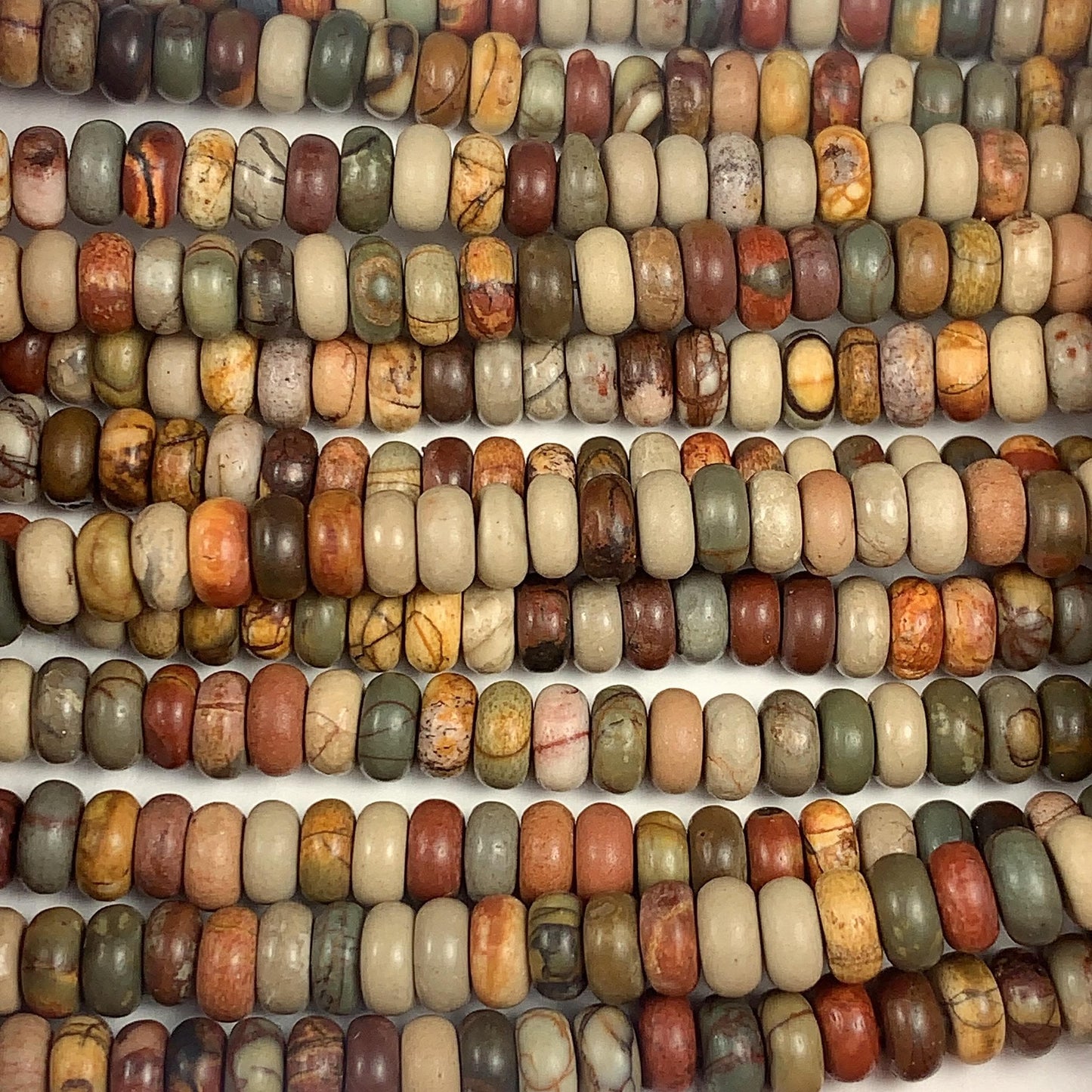 2x4mm Good Quality Natural Red Green Yellow  Turquoise Smooth Rondelle Beads 15" Strand