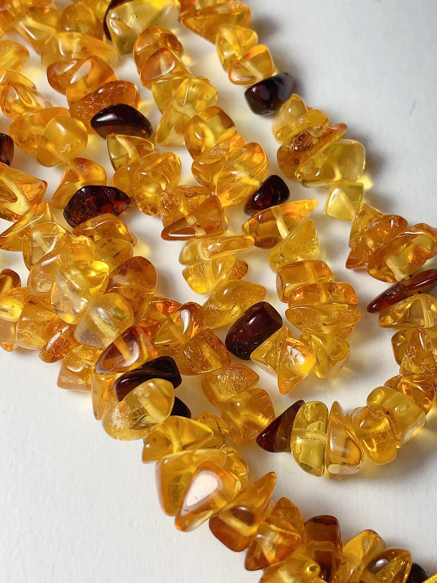 5-10mm Natural Baltic Honey Yellow Cherry Red Cognac Amber Chip Nugget Irregular Beads 15.5" Strand  DIY Jewelry