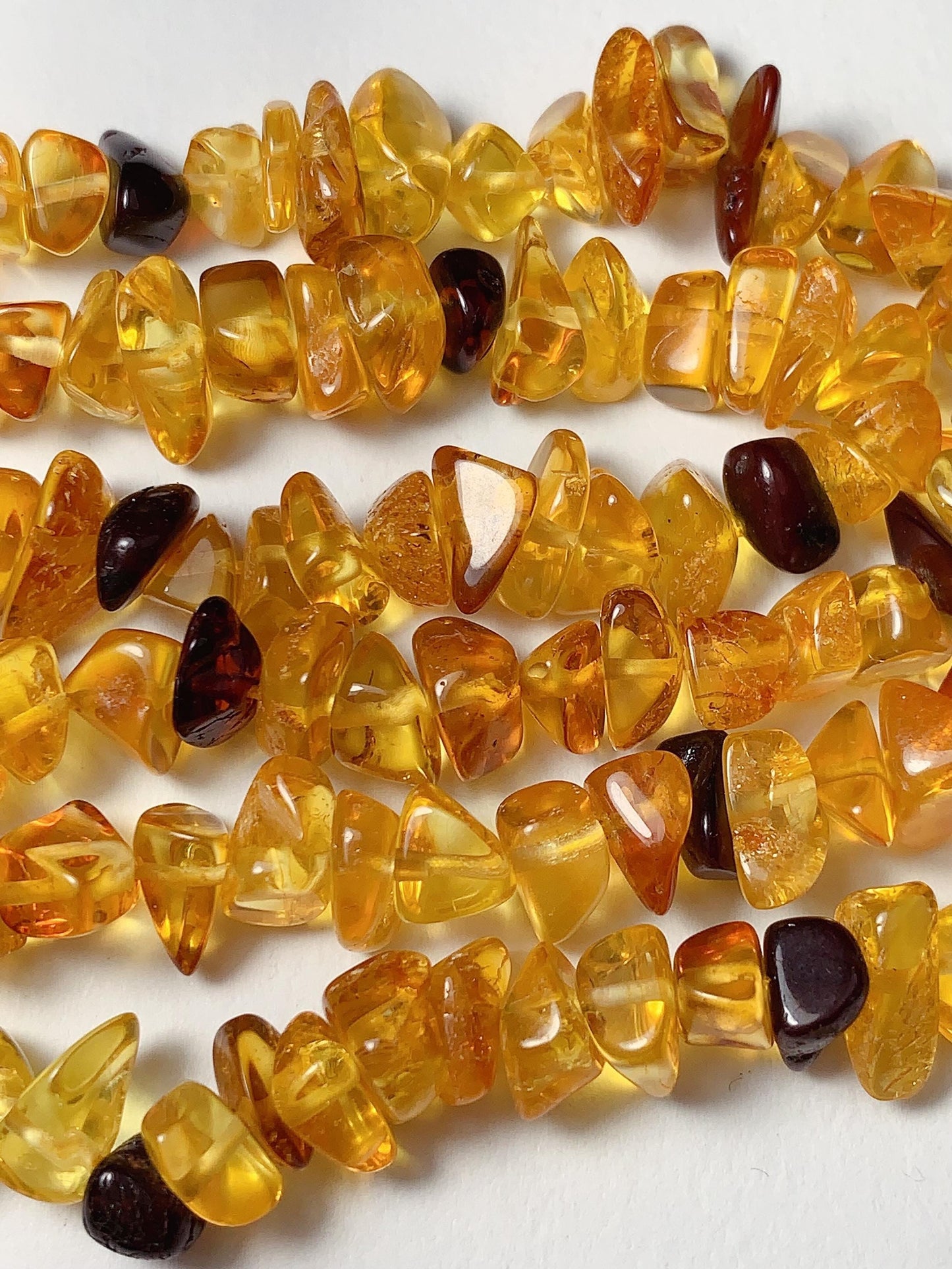 5-10mm Natural Baltic Honey Yellow Cherry Red Cognac Amber Chip Nugget Irregular Beads 15.5" Strand  DIY Jewelry
