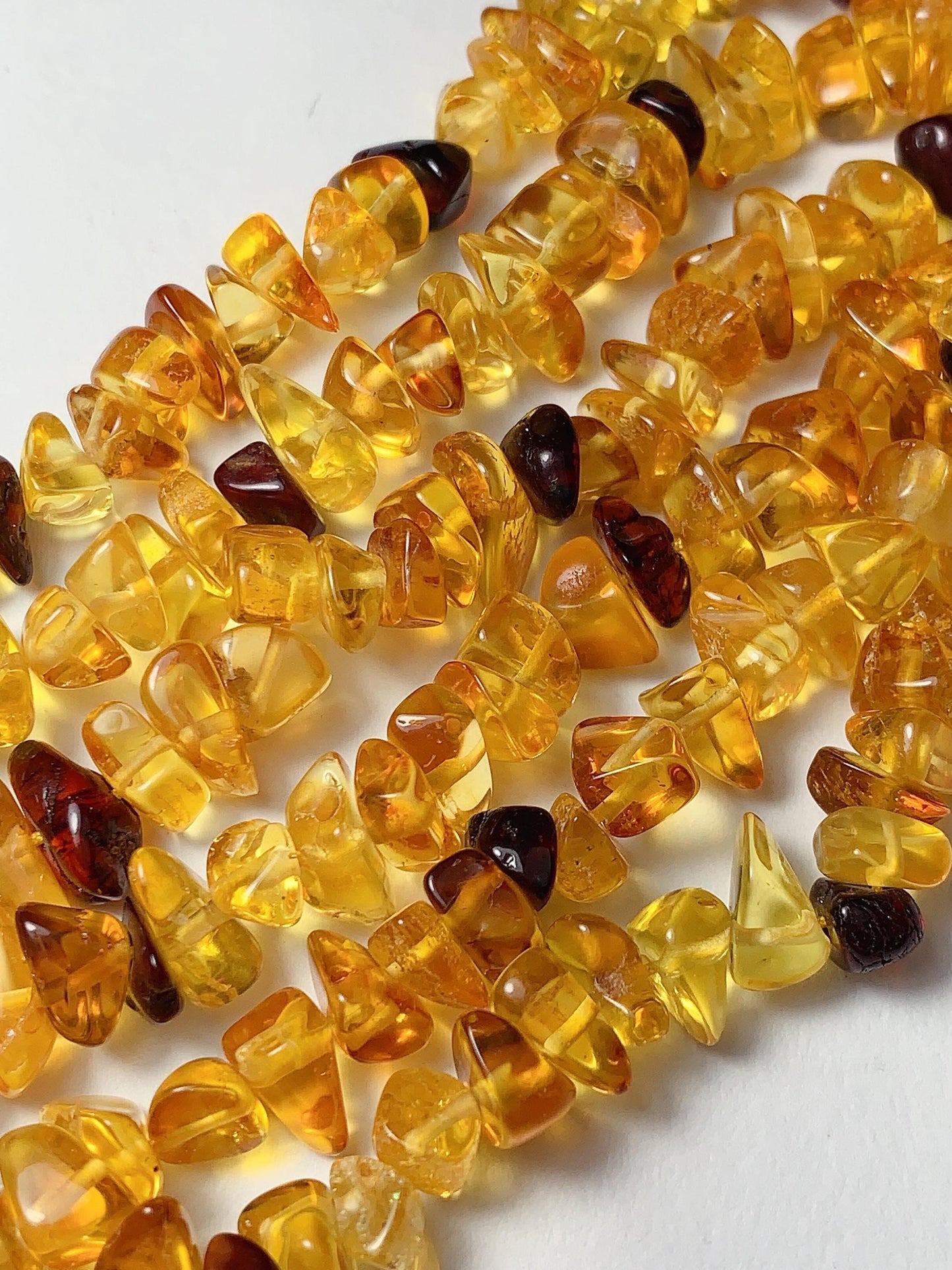 5-10mm Natural Baltic Honey Yellow Cherry Red Cognac Amber Chip Nugget Irregular Beads 15.5" Strand  DIY Jewelry