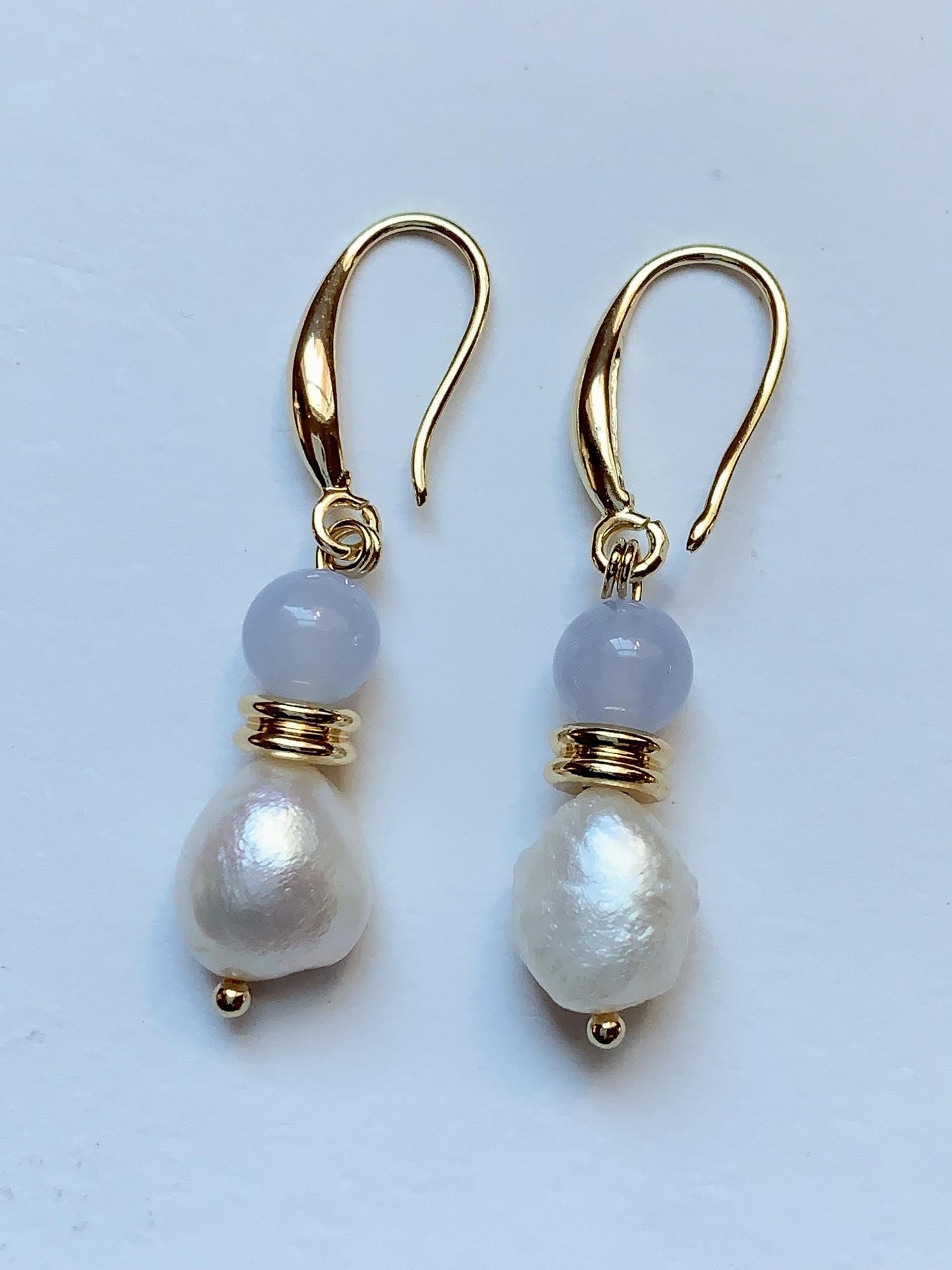Set Jewelry  Freshwater Pearl 18K Gold Filled Bracelet, Necklace & Earrings Set