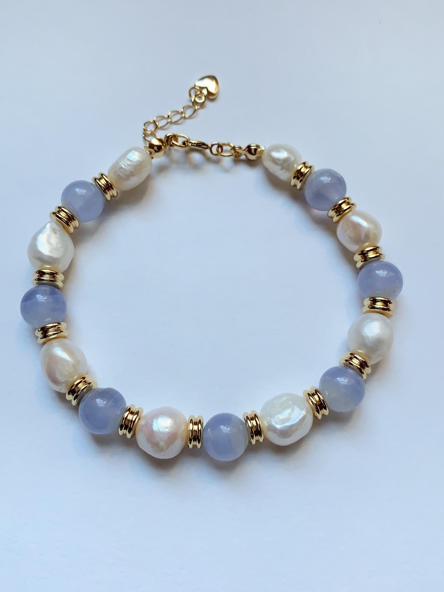Set Jewelry  Freshwater Pearl 18K Gold Filled Bracelet, Necklace & Earrings Set