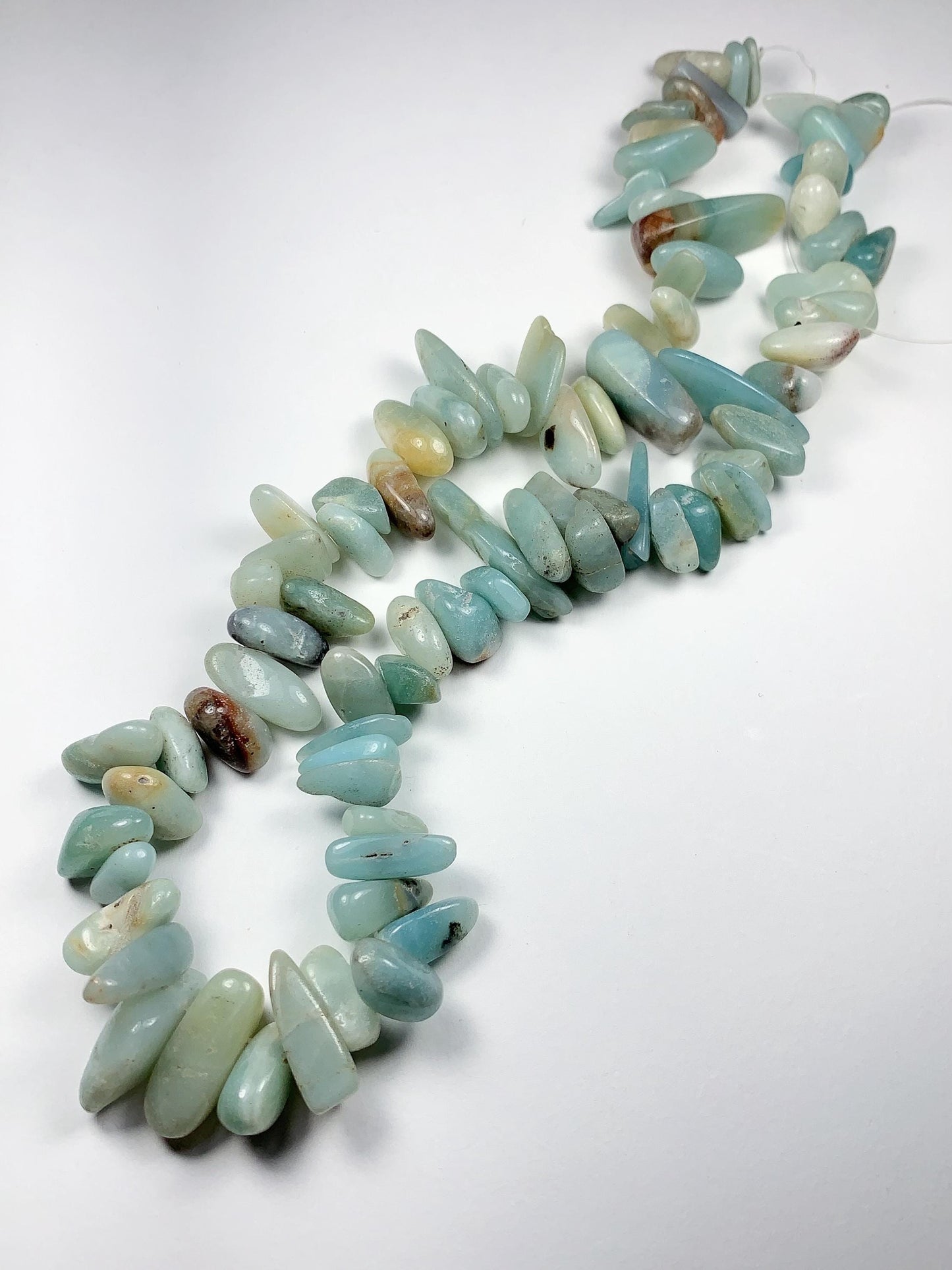 15-18mm Natural Sky Blue Brown Amazonite Stick Spike Nugget Pebble Irregular Chips Beads Strand 15 Jewelry Making DIY Gemstone