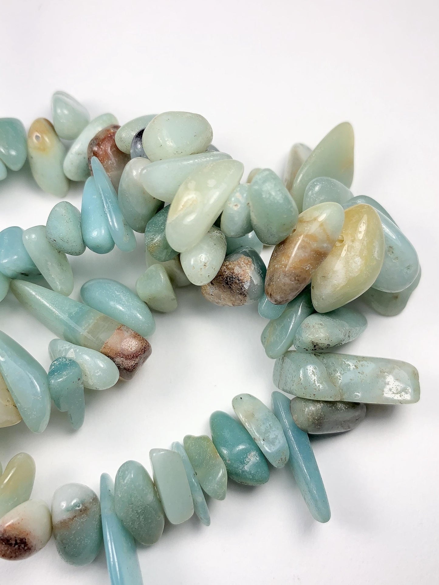 15-18mm Natural Sky Blue Brown Amazonite Stick Spike Nugget Pebble Irregular Chips Beads Strand 15 Jewelry Making DIY Gemstone