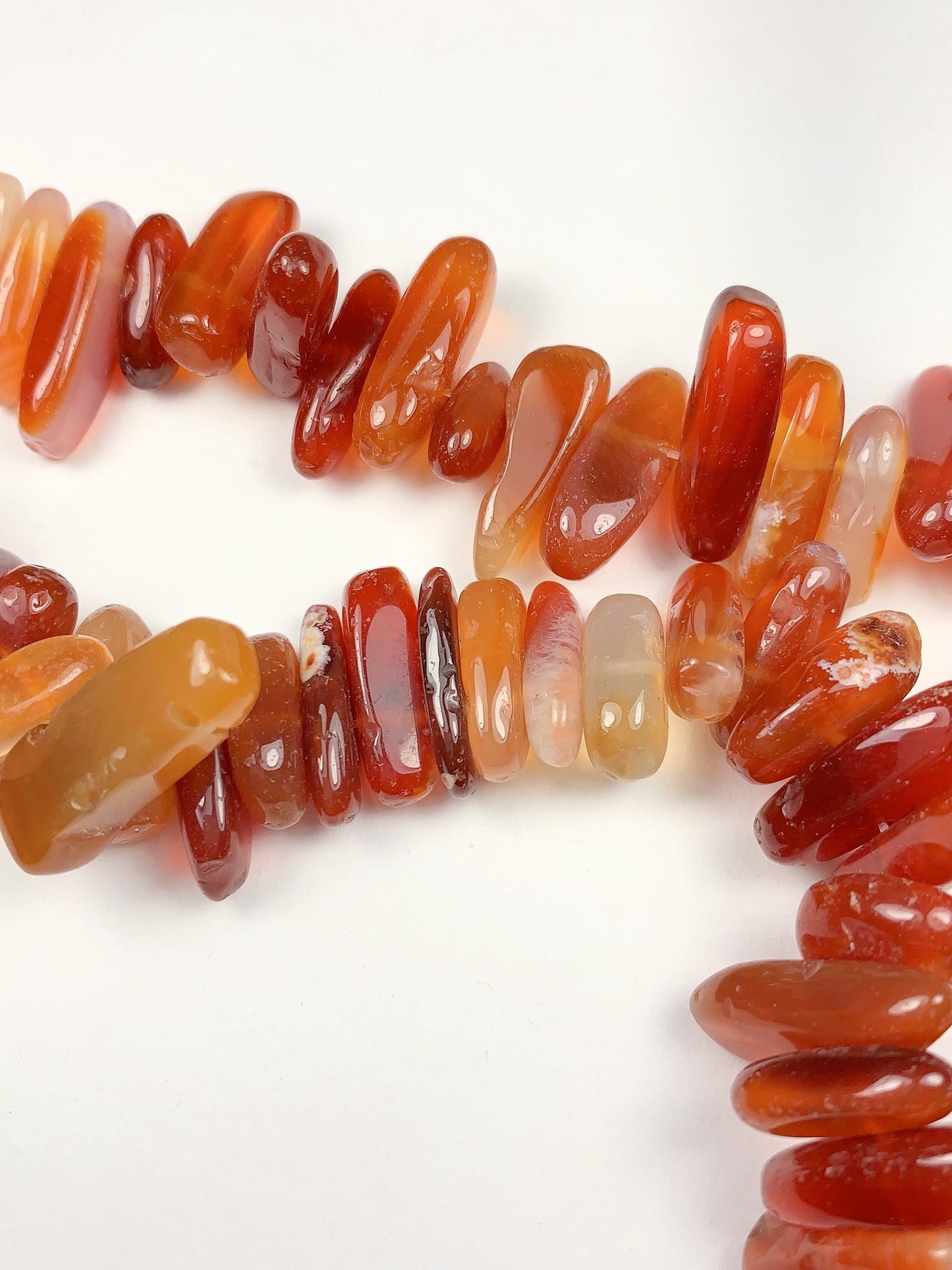 15-18mm Natural Red Agate Long Stick Spike Chip Nugget Irregular Beads 15" Strand  DIY Jewelry