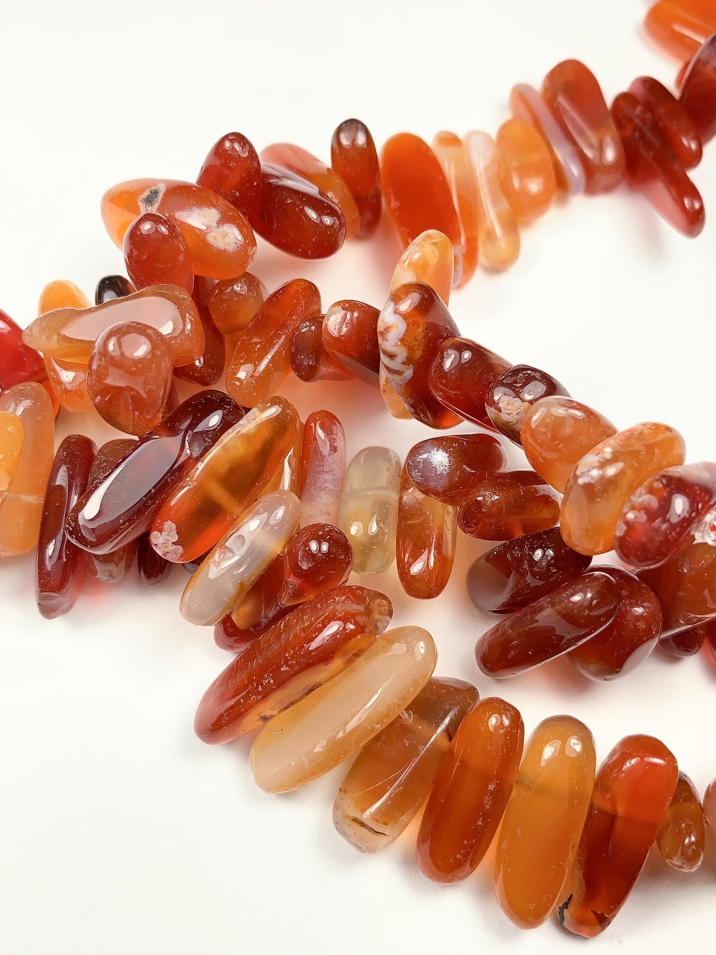 15-18mm Natural Red Agate Long Stick Spike Chip Nugget Irregular Beads 15" Strand  DIY Jewelry
