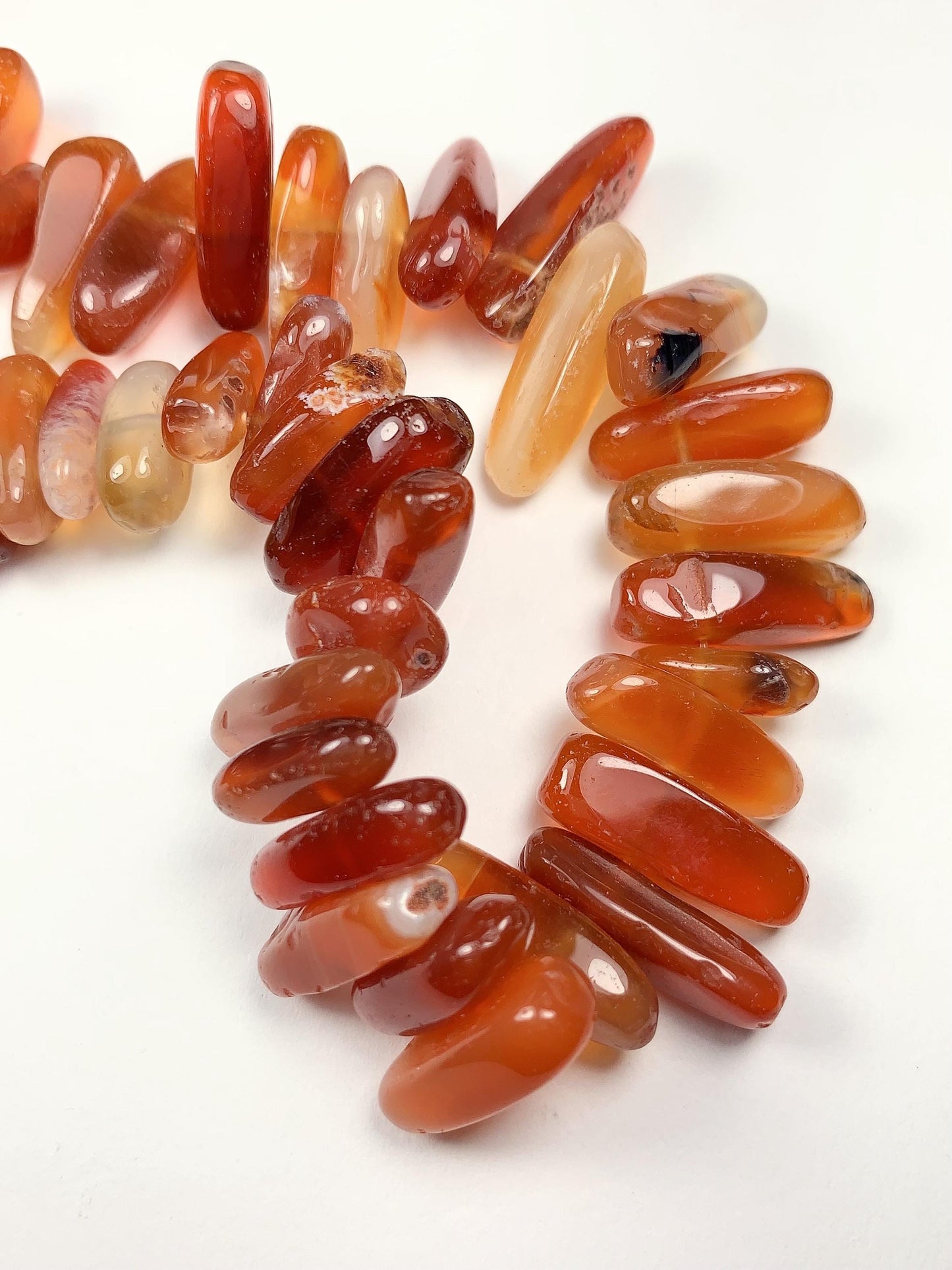 15-18mm Natural Red Agate Long Stick Spike Chip Nugget Irregular Beads 15" Strand  DIY Jewelry