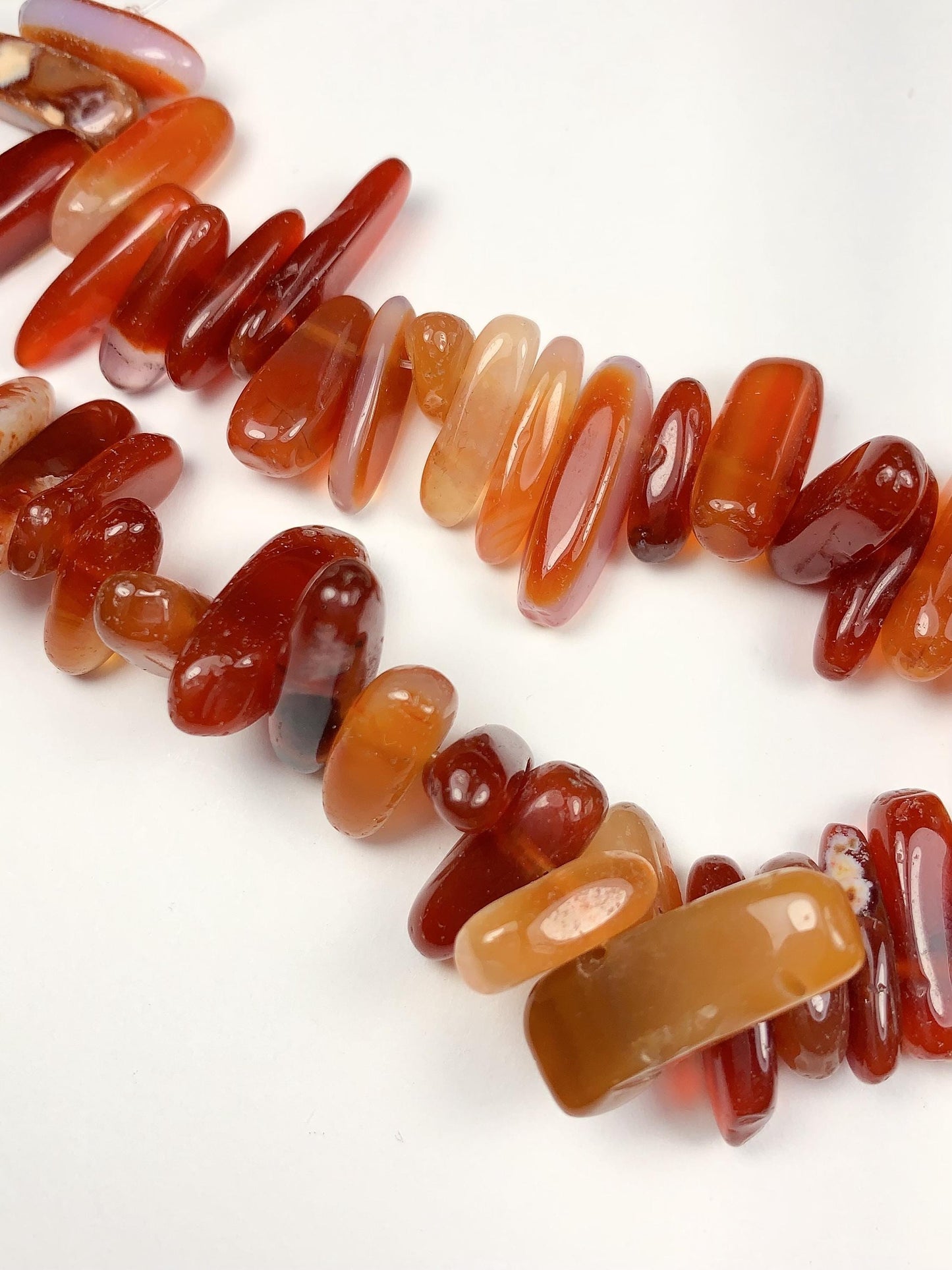 15-18mm Natural Red Agate Long Stick Spike Chip Nugget Irregular Beads 15" Strand  DIY Jewelry