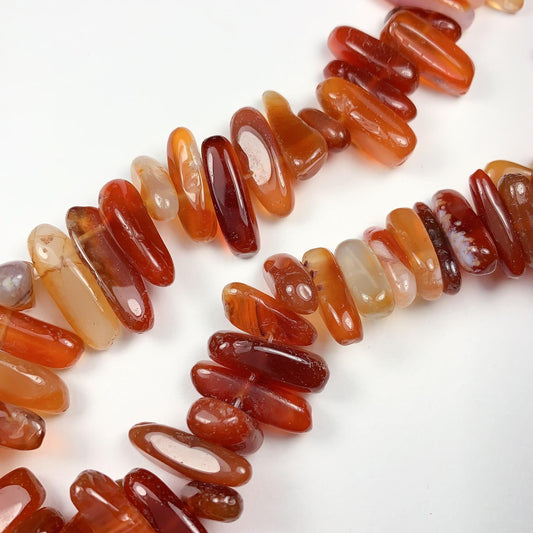 15-18mm Natural Red Agate Long Stick Spike Chip Nugget Irregular Beads 15" Strand  DIY Jewelry
